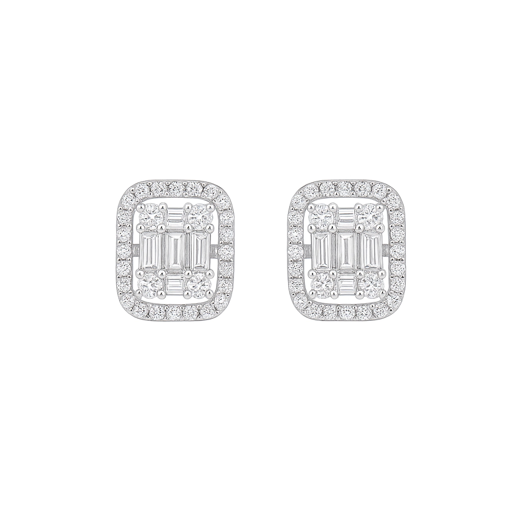 Big and Bold Lab Diamond Stud in 18K White Gold