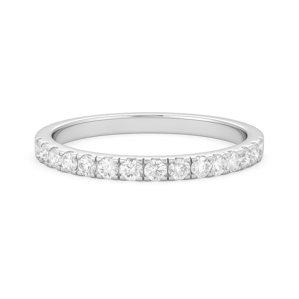 0.4ct Moissanite Wedding Band RI00033 in 14K Gold - View 1