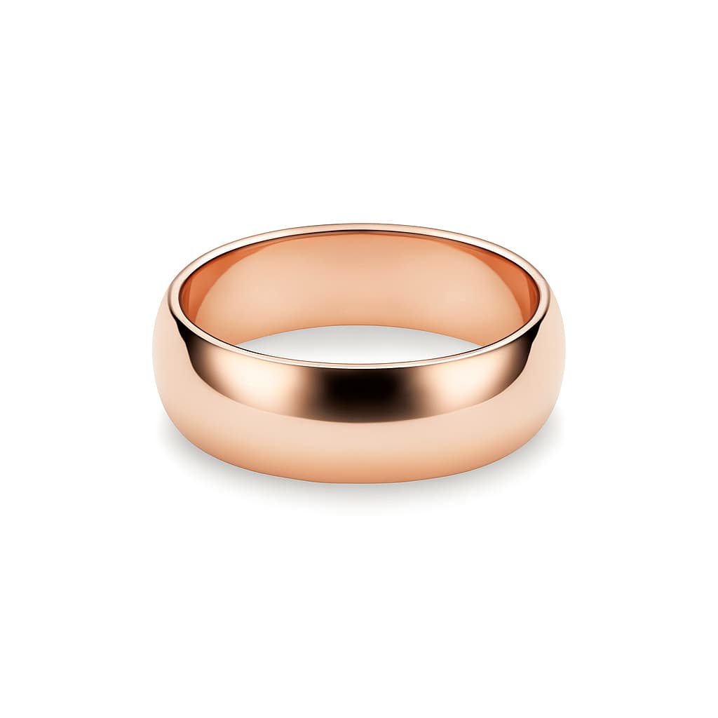 10K Rose Gold Male Wedding Band