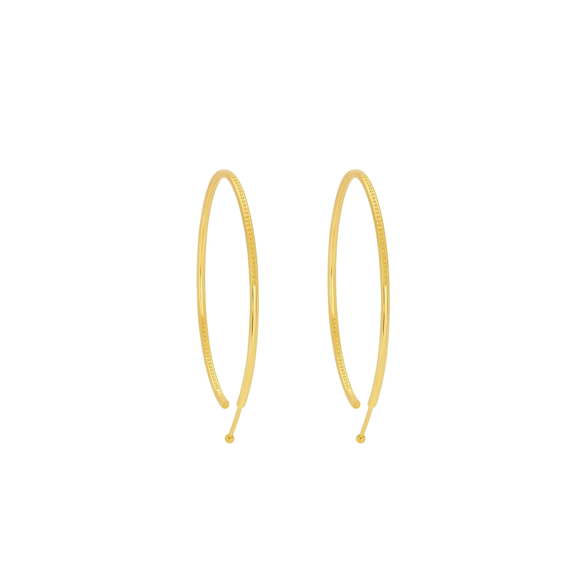 Slim Hoop Earring in polished 18K Yellow Gold