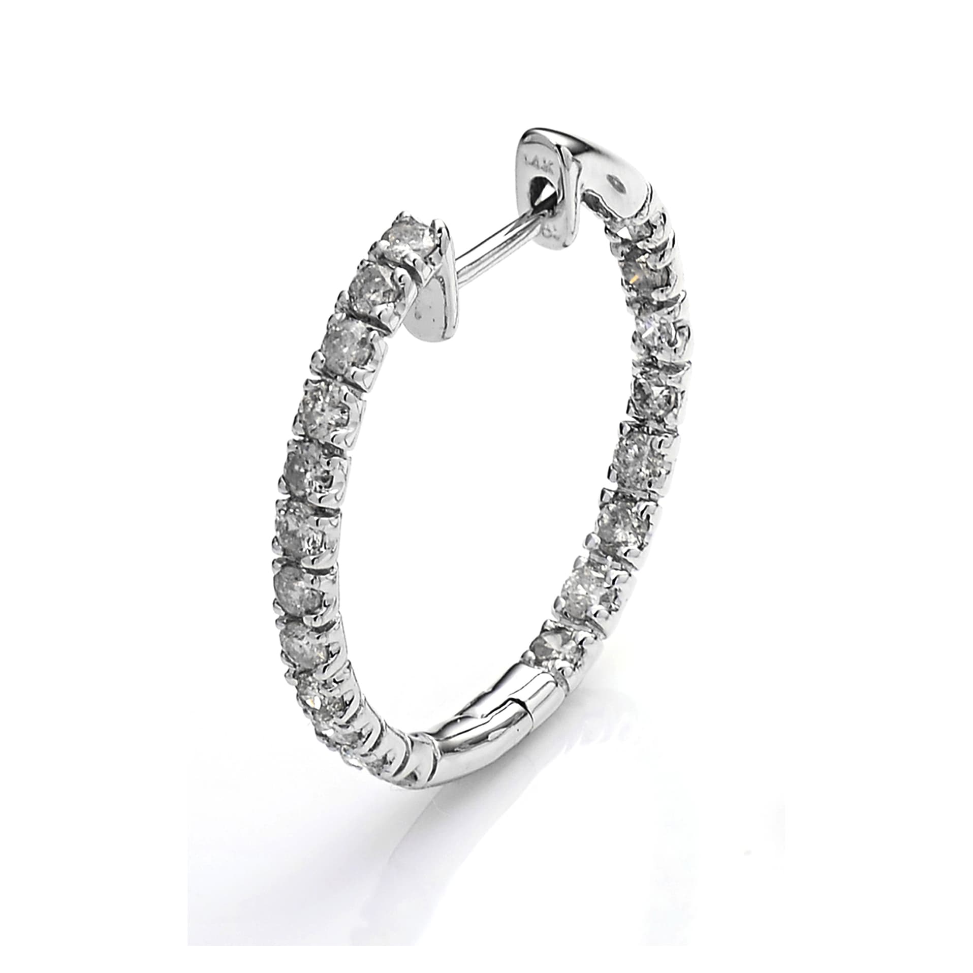 Diamond Earrings ER015355DB in 14K White Gold