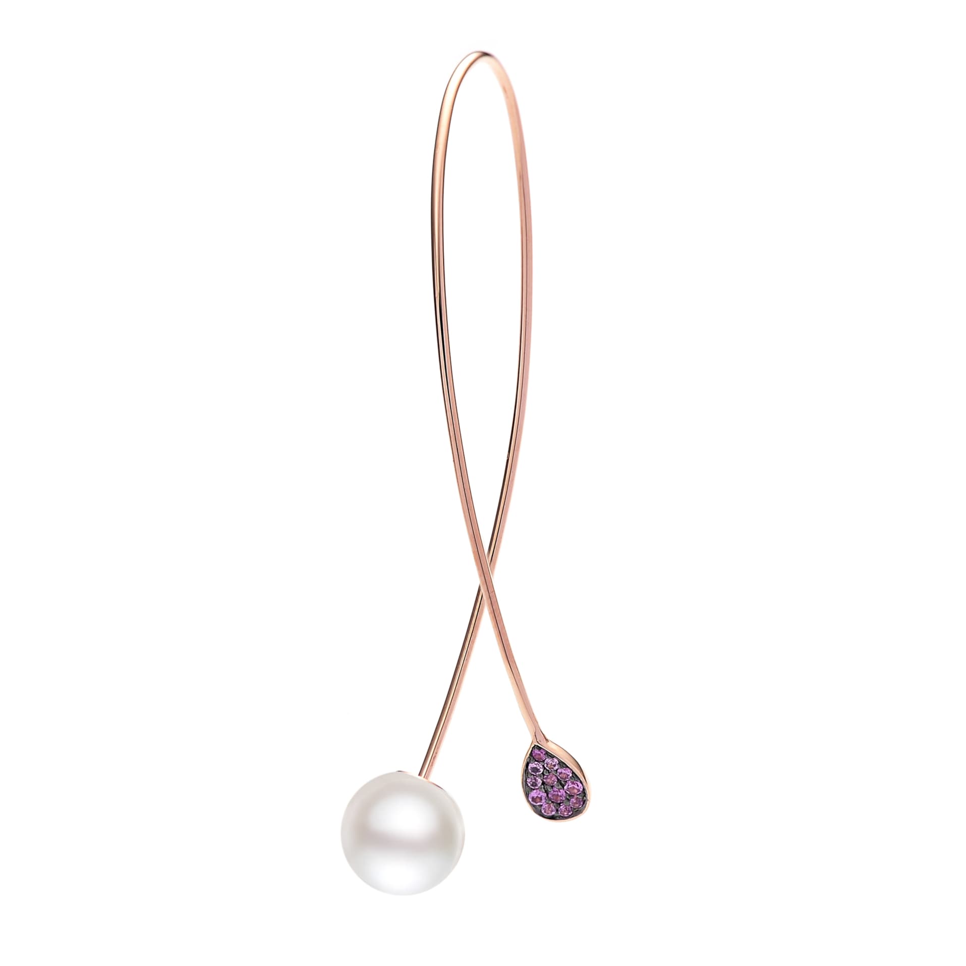 Pearl Earrings ER040799GB in 18K Rose Gold