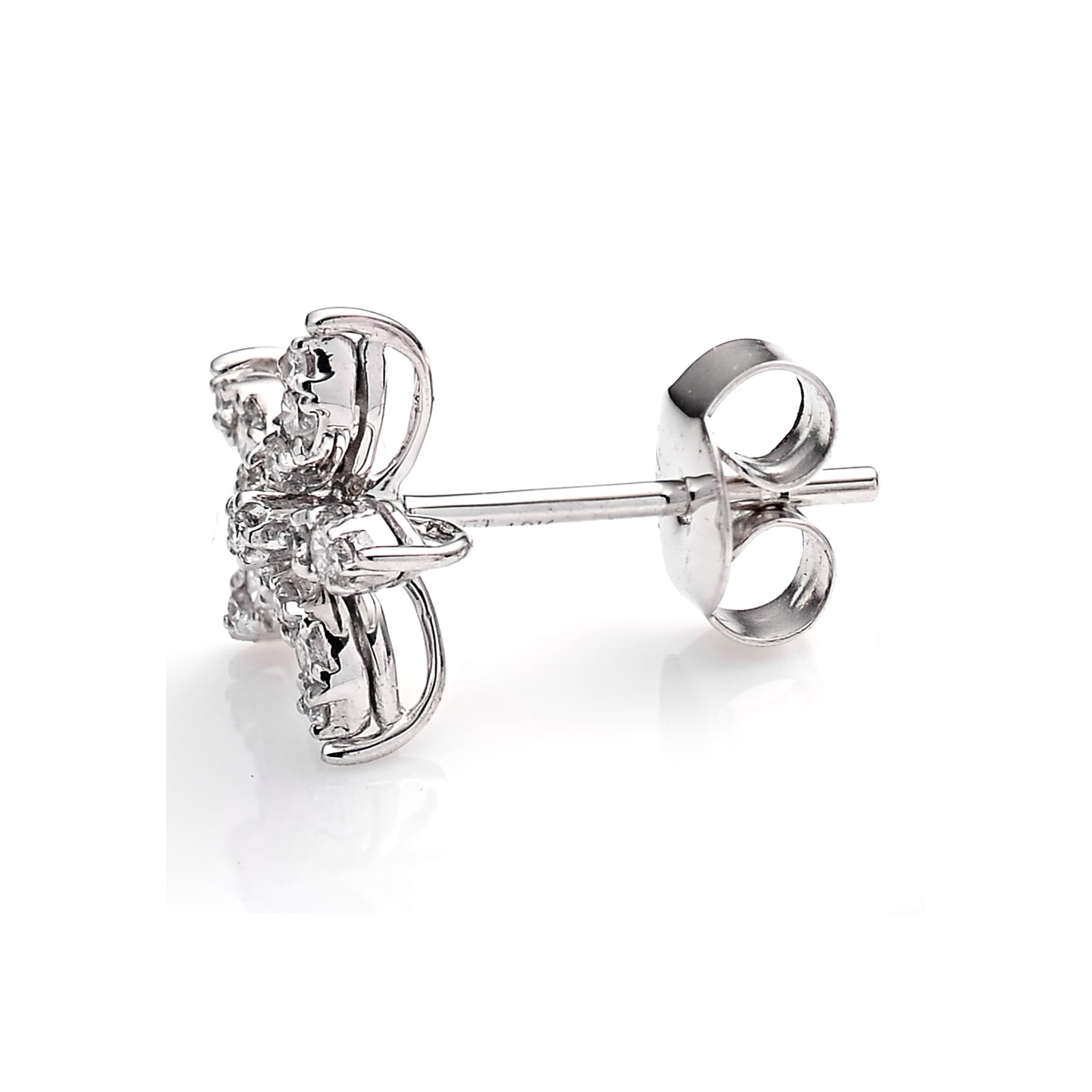 Diamond Earrings ER043558DB in 18K White Gold