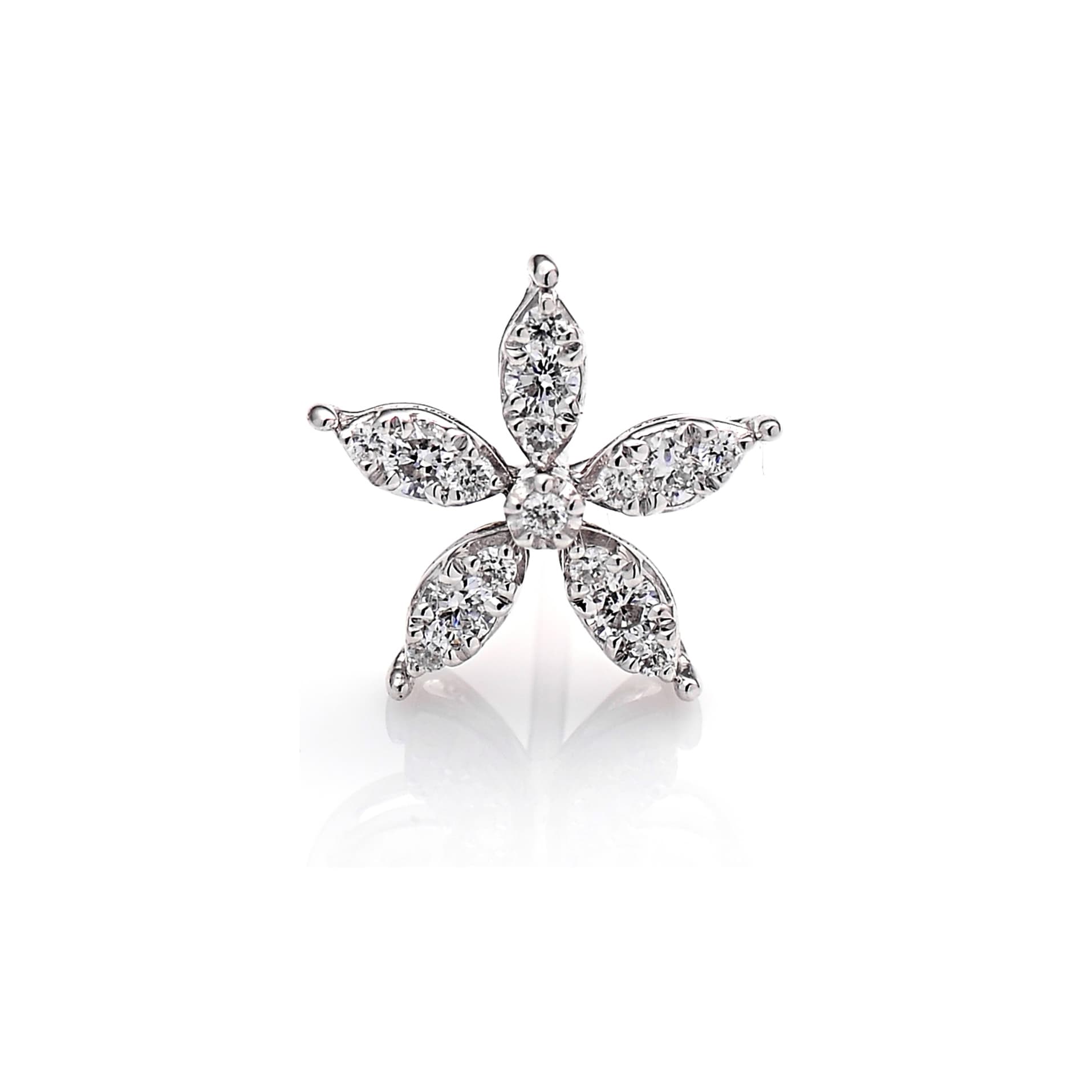 Diamond Earrings ER043558DB in 18K White Gold