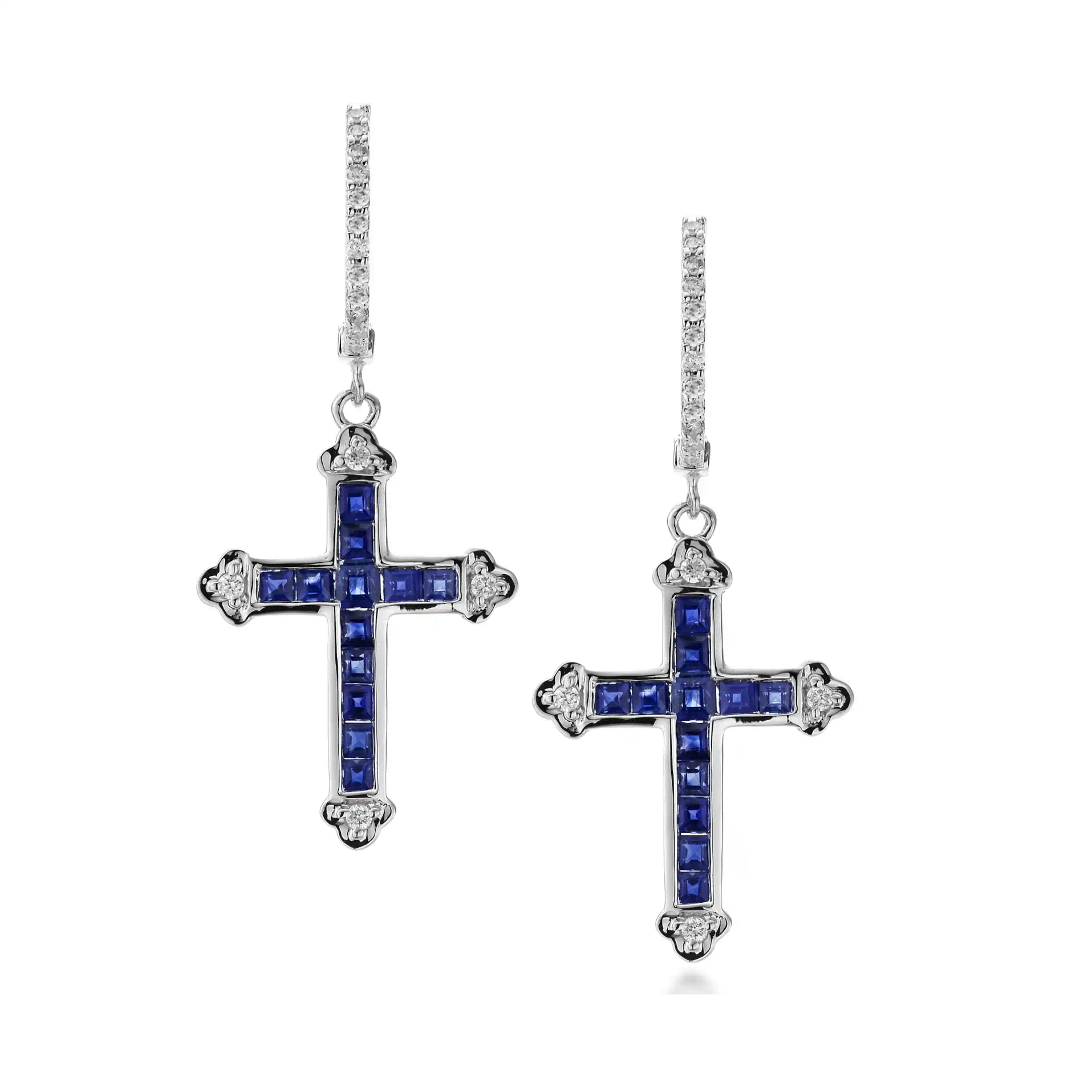 Diamond Earrings ER043938GB in 18K White Gold