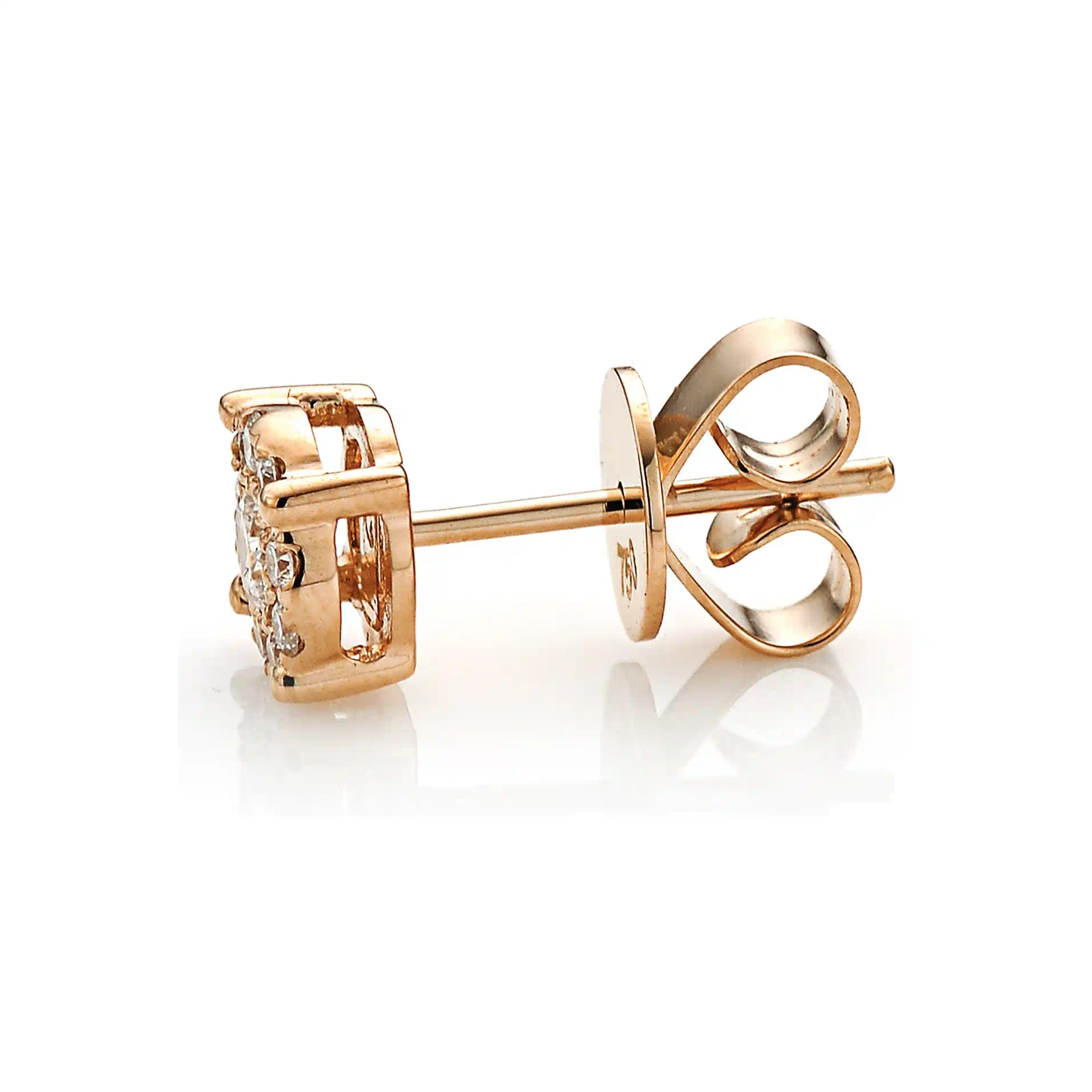 Diamond Earrings ER044431DB in 18K Rose Gold