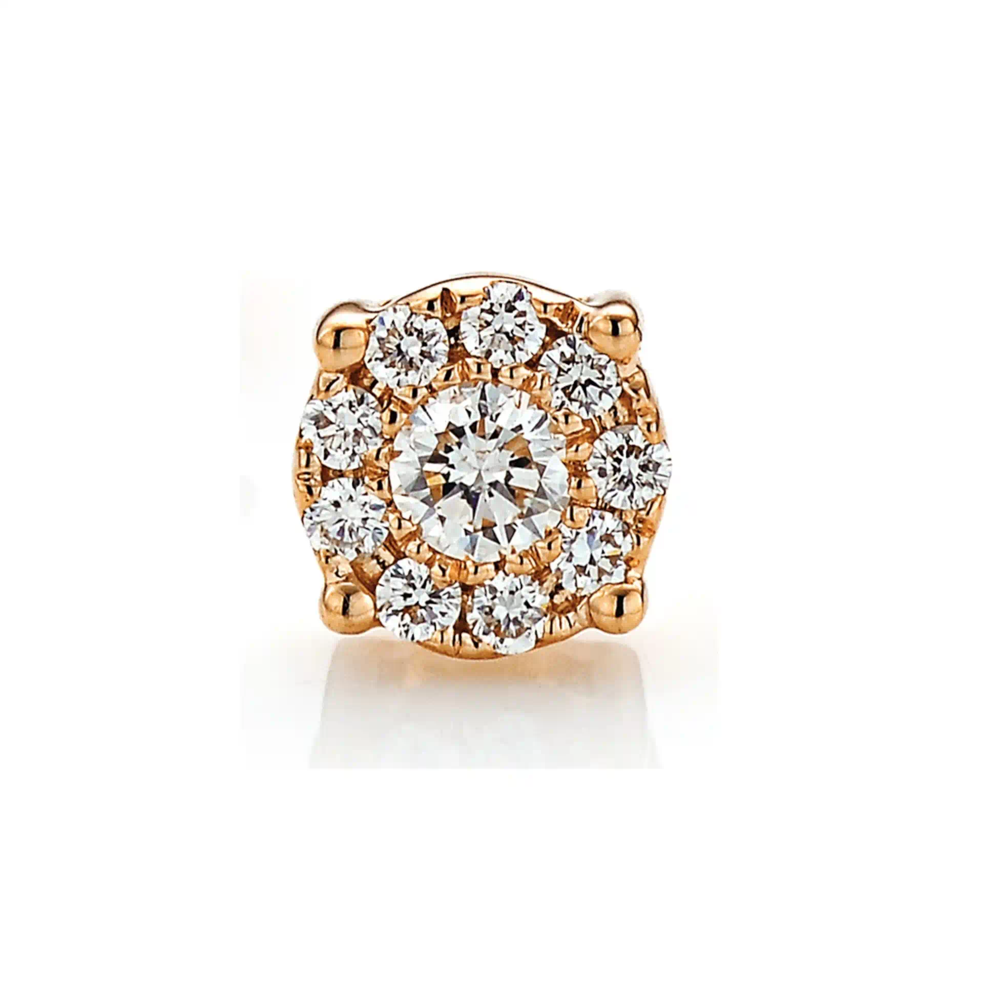 Diamond Earrings ER044431DB in 18K Rose Gold