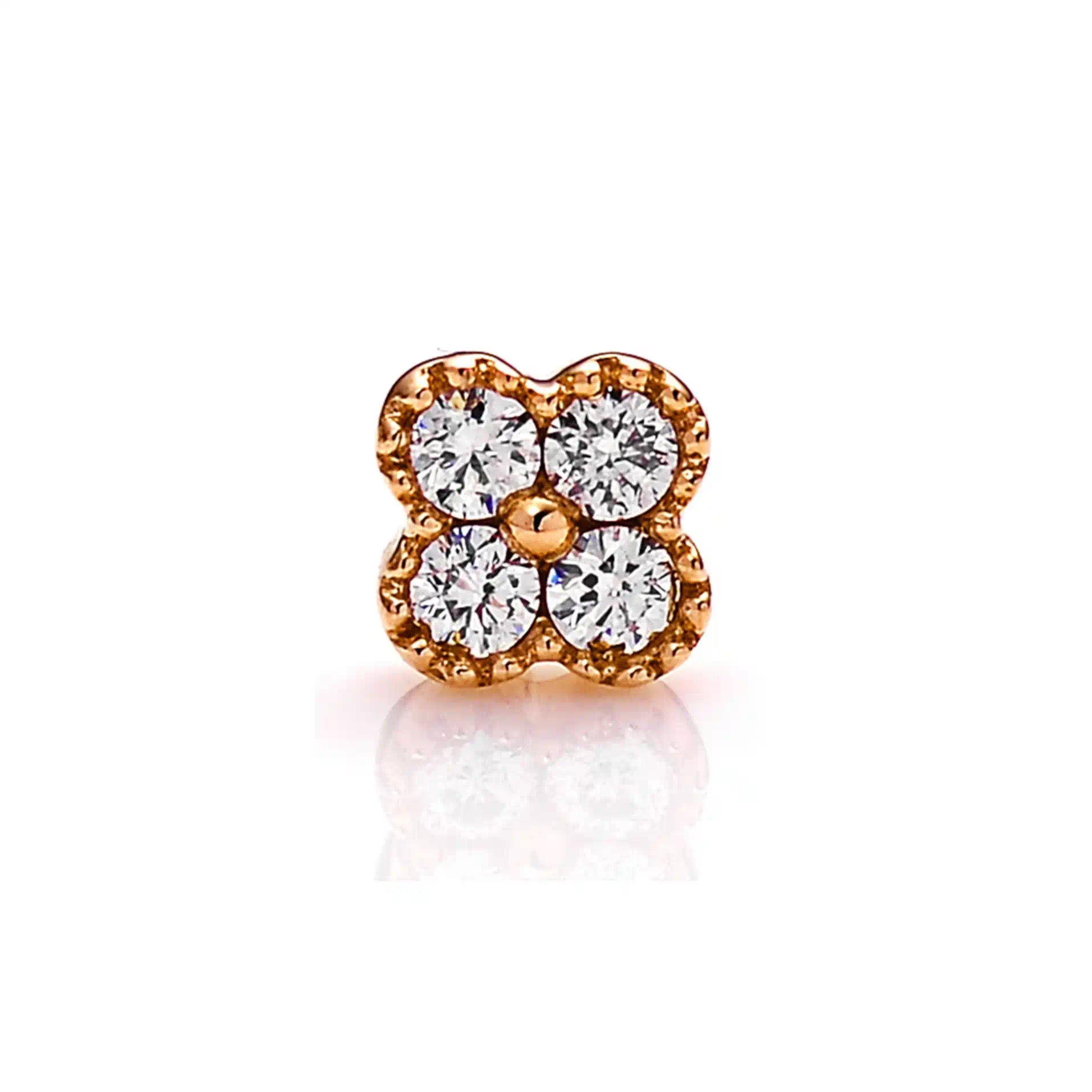 Diamond Earrings ER045588DB in 18K Rose Gold