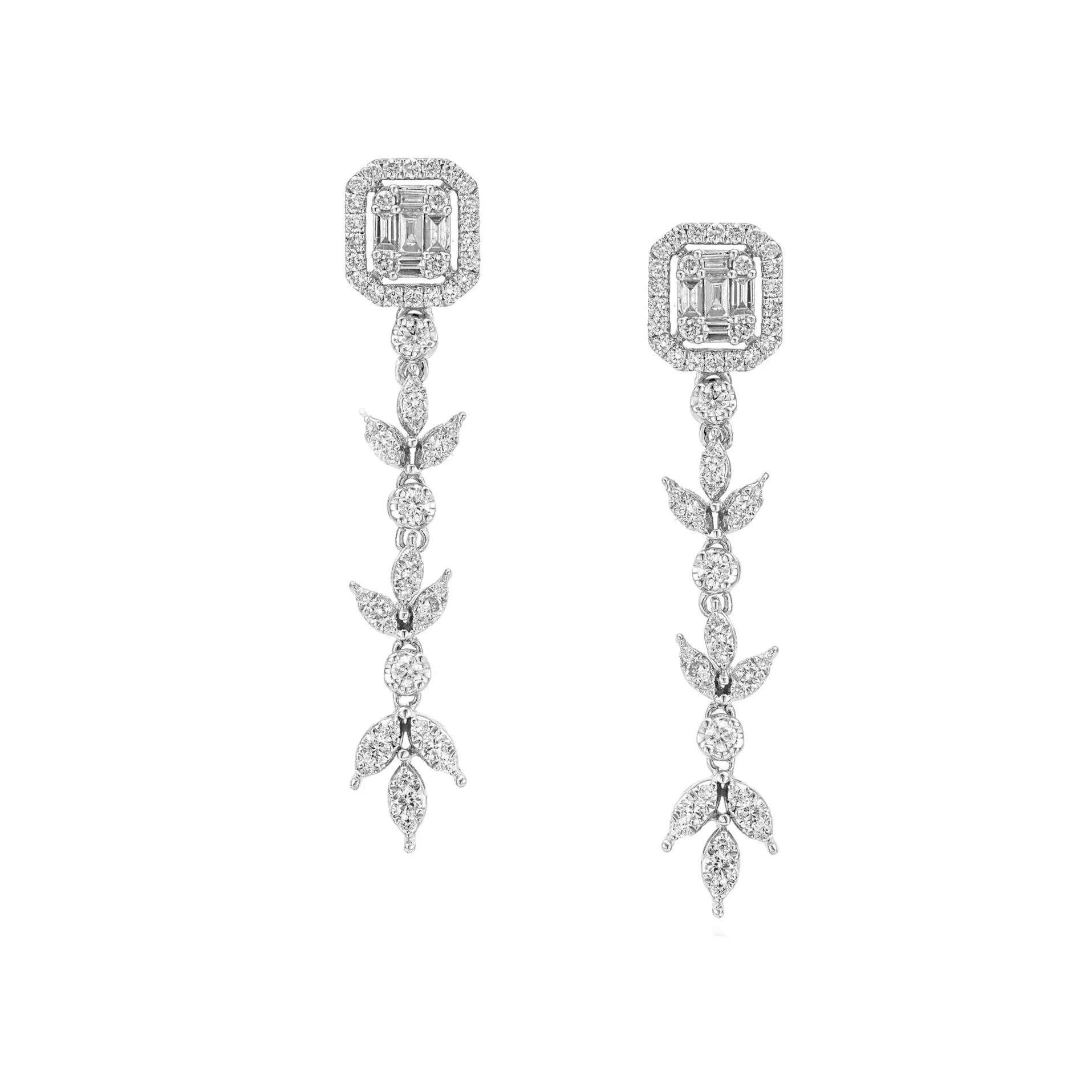 Diamond Earrings ER047089HB in 18K White Gold