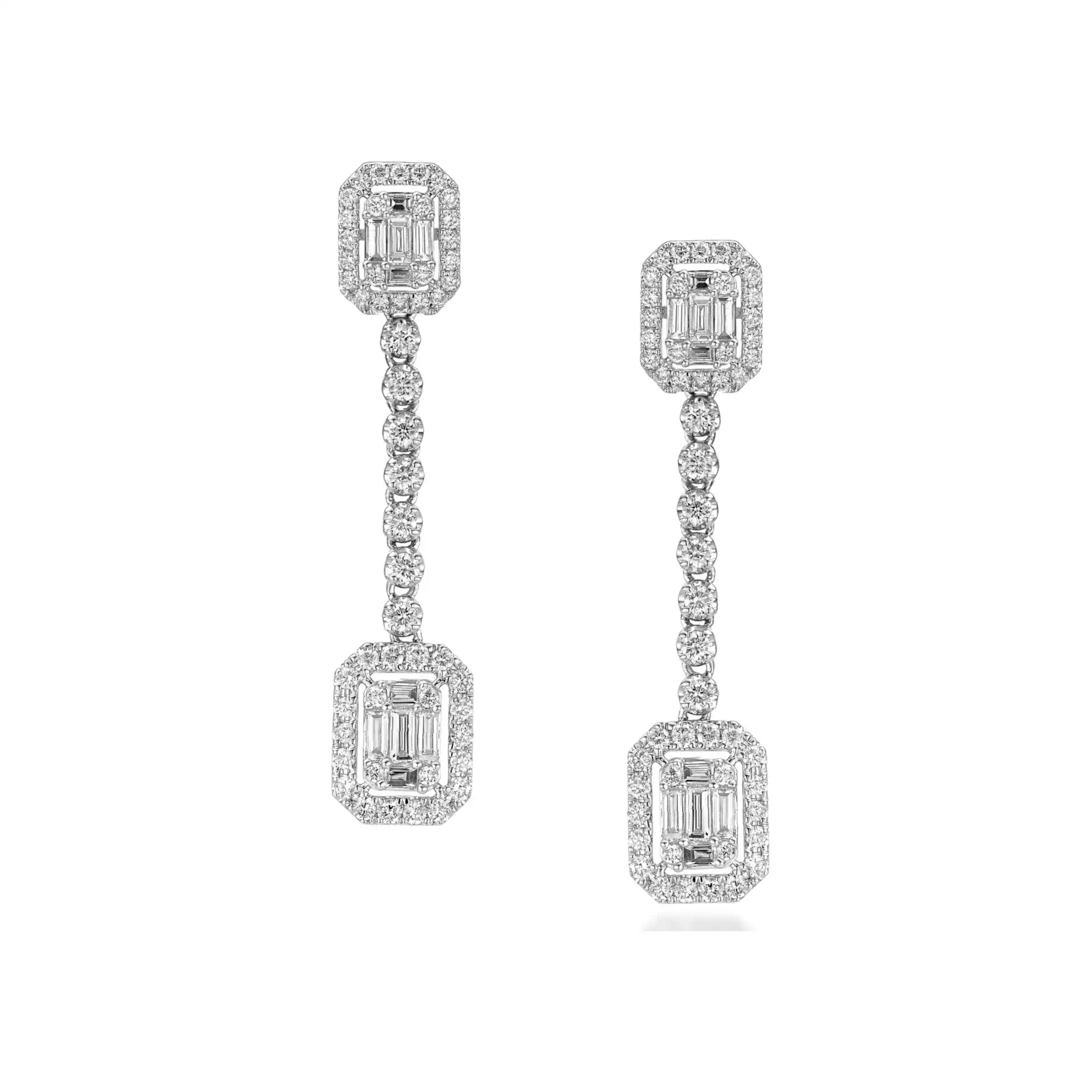 Diamond Earrings ER047424HB in 18K White Gold