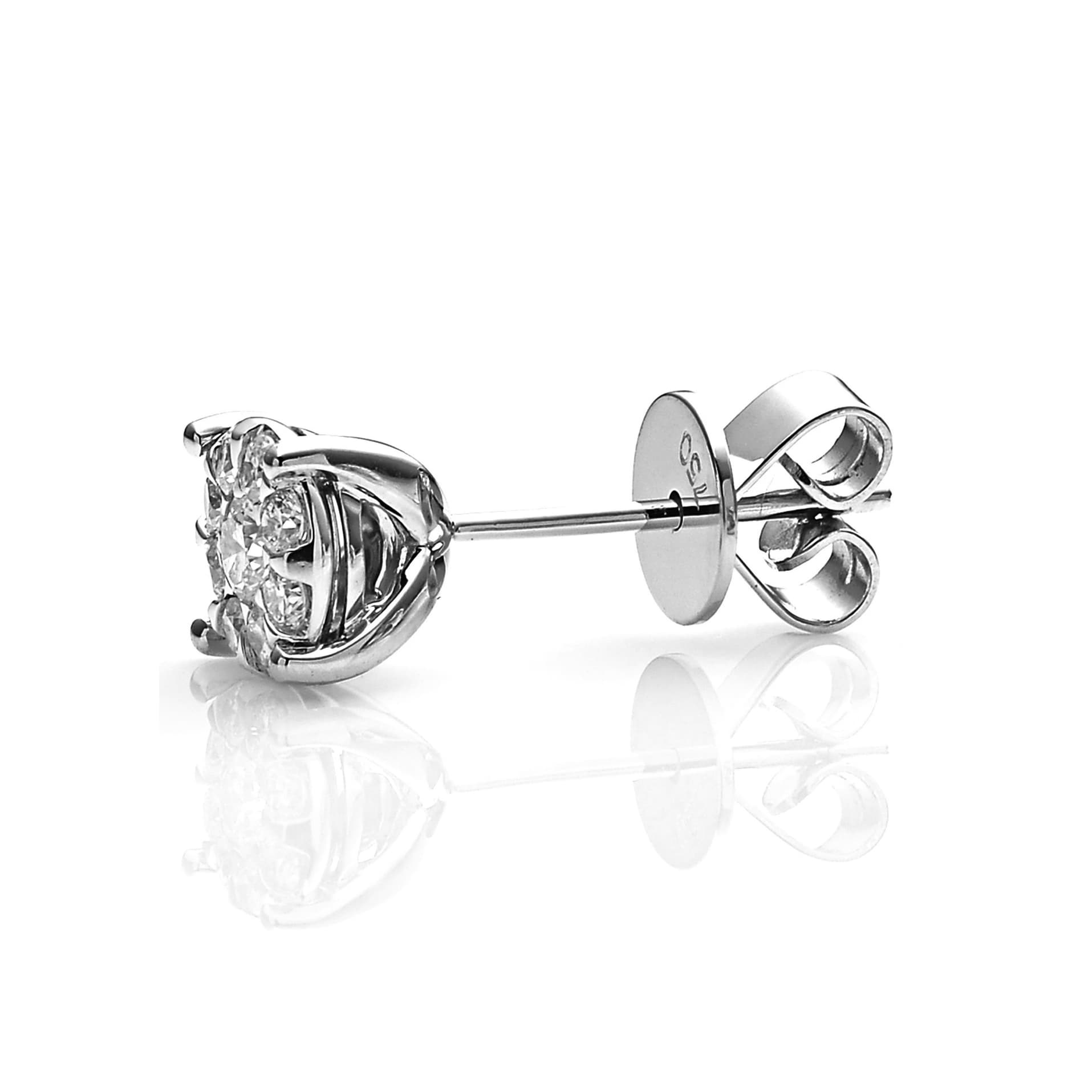 Diamond Earrings Set SE042444DB in 18K White Gold