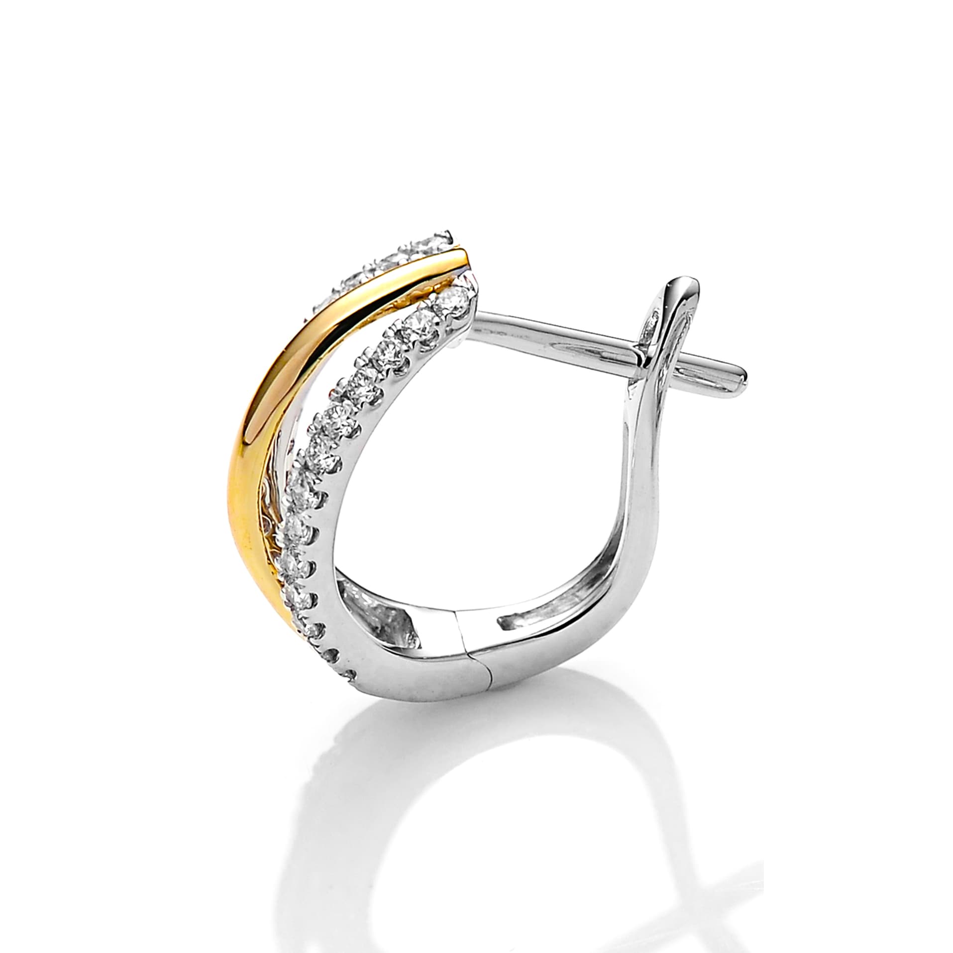 Diamond Earrings Set SE043653PB in 18K White and Yellow Gold