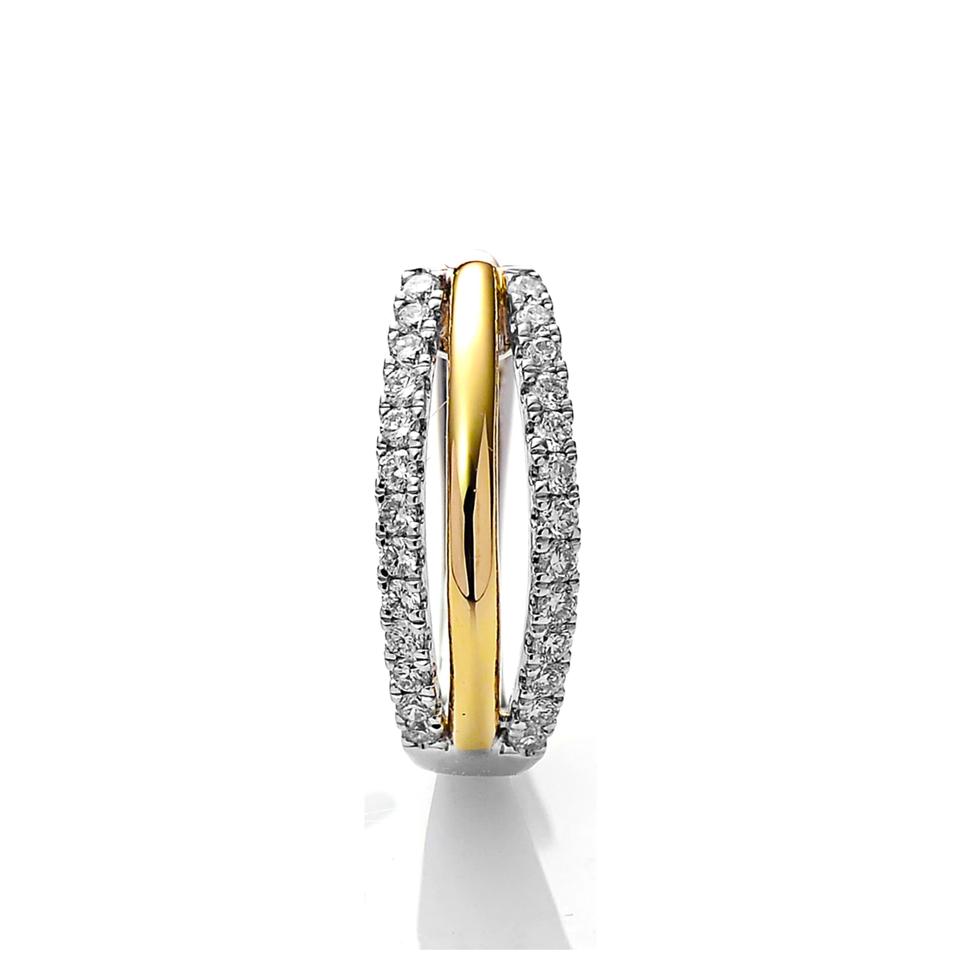 Diamond Earrings Set SE043653PB in 18K White and Yellow Gold