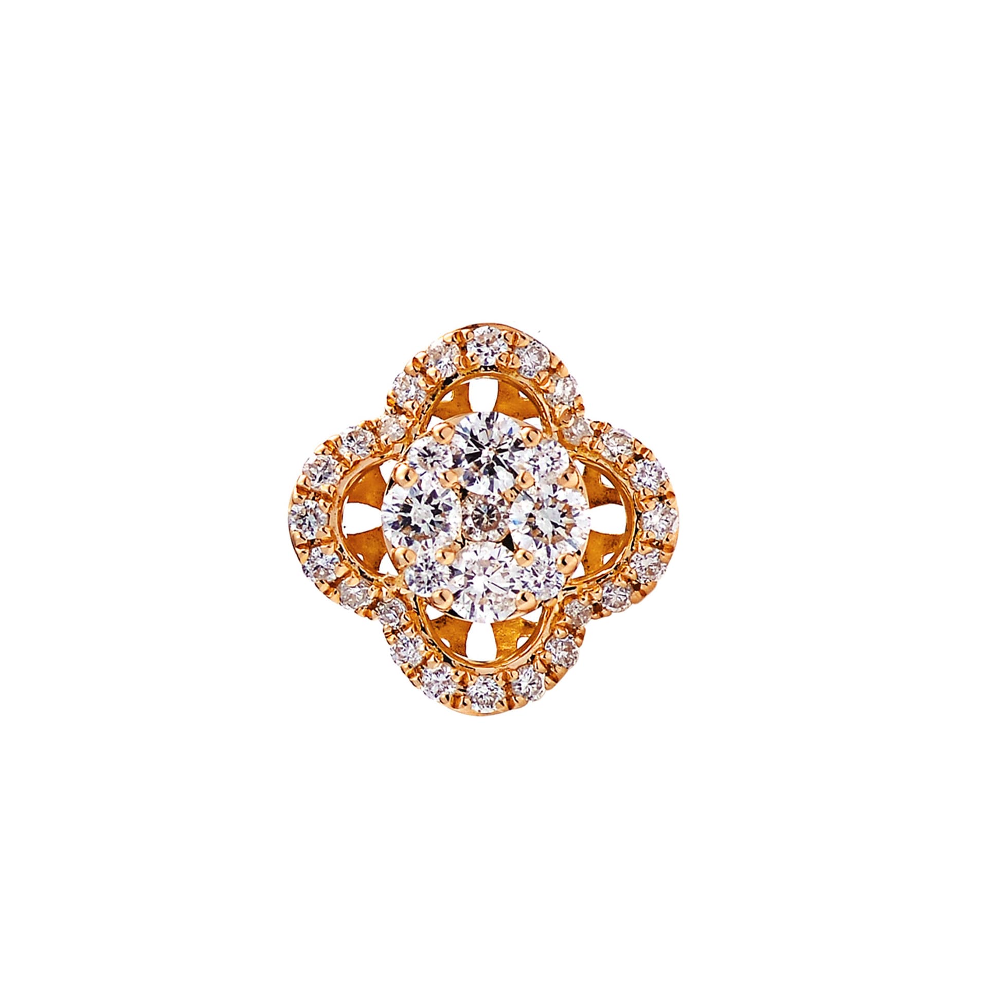 Diamond Earrings Set SE043818DB in 18K Rose Gold