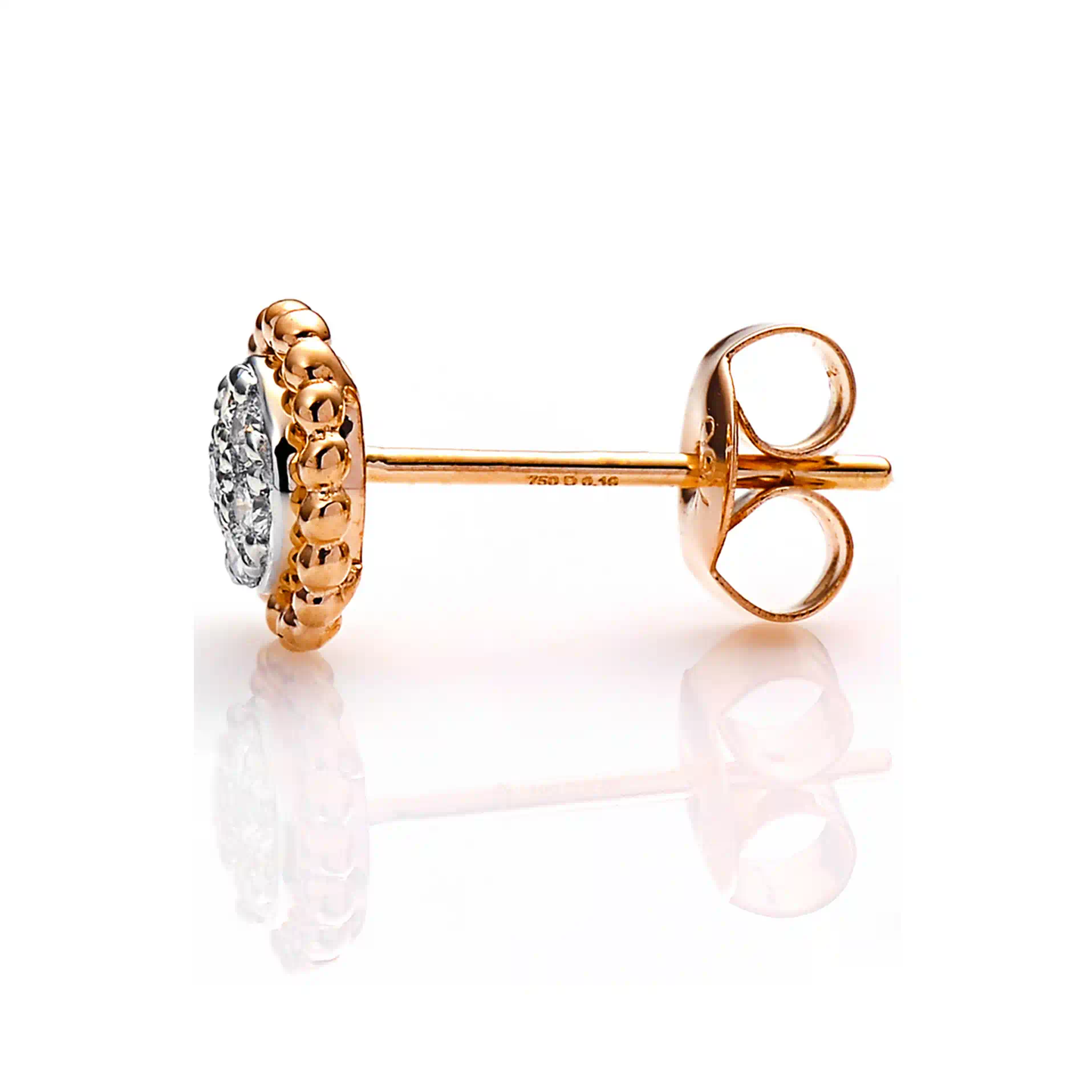 Diamond Earrings Set SE045528DB in 18K Rose Gold
