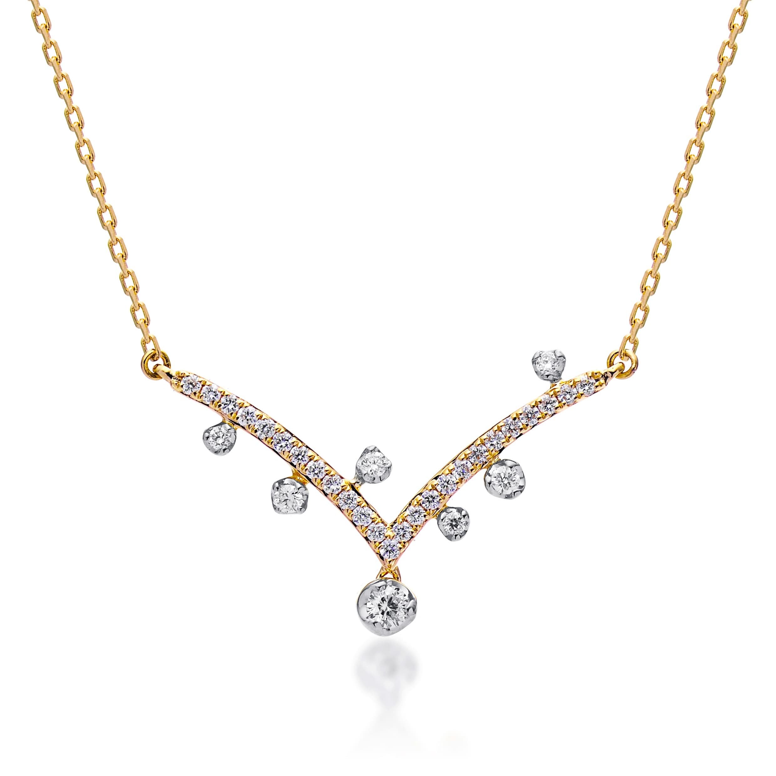 Diamond Necklace NL044821DB in 18K Yellow Gold