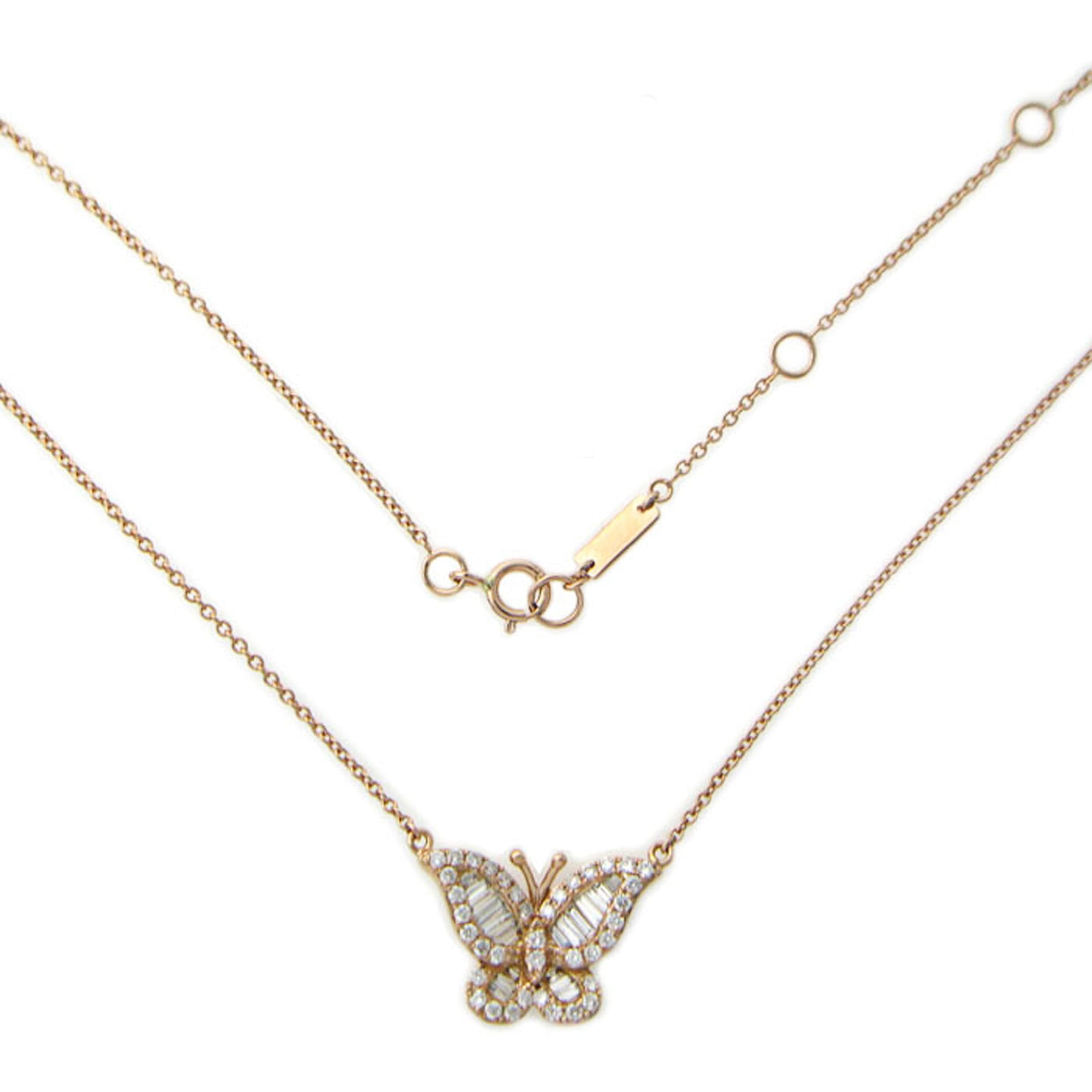 Diamond Necklace NL045958HB in 18K Rose Gold