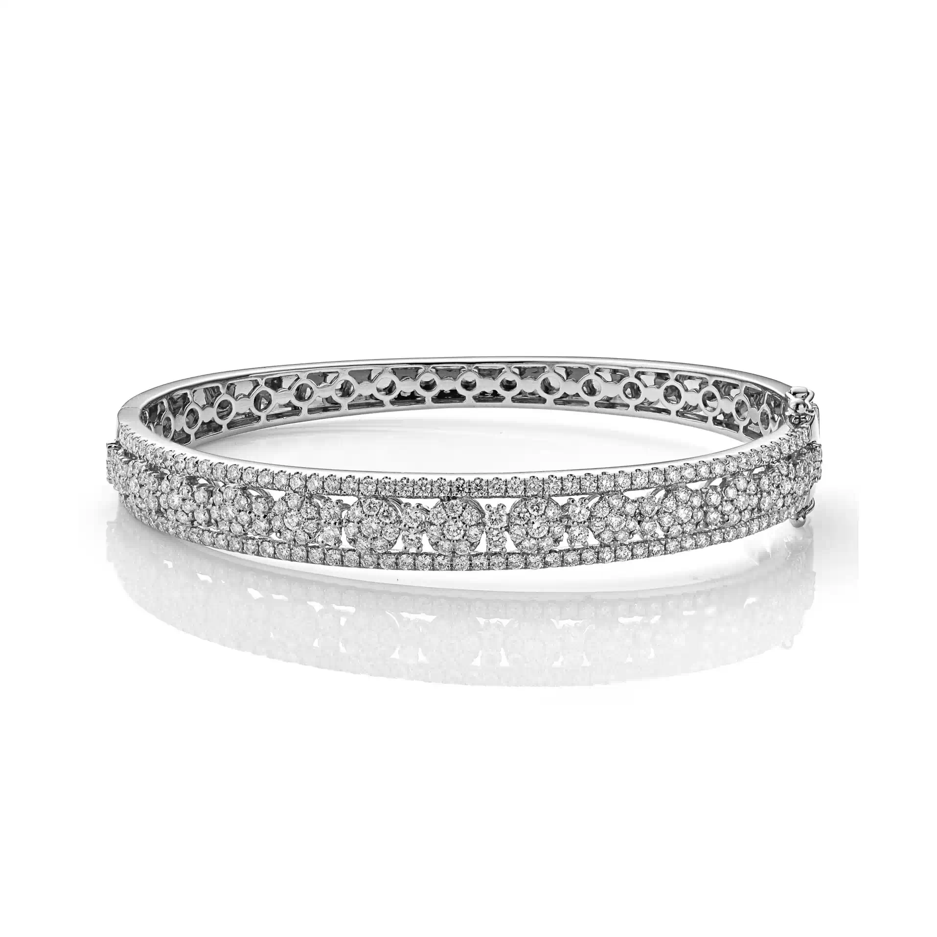 Diamond Bangle BG046288DB in 18K White Gold
