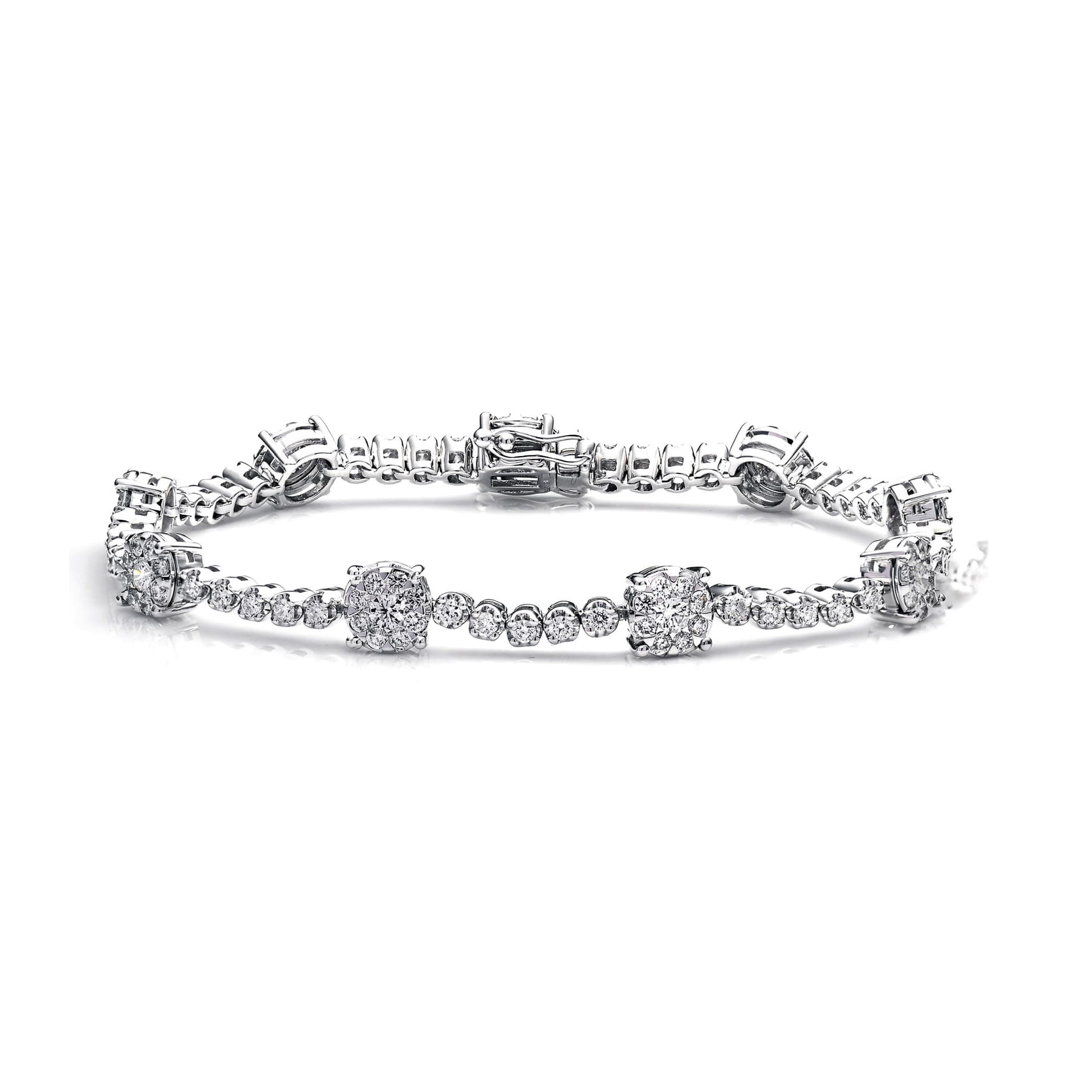 Diamond Bracelet BT042224DB in 18K White Gold