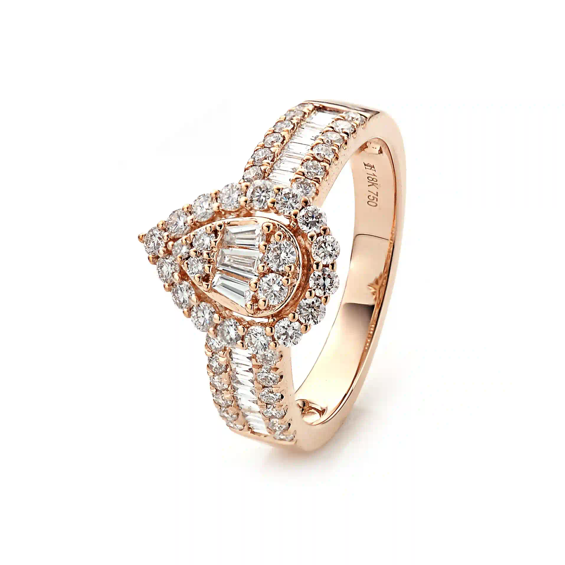 Engagement Ring RI047461HB in Rose Gold - View 2
