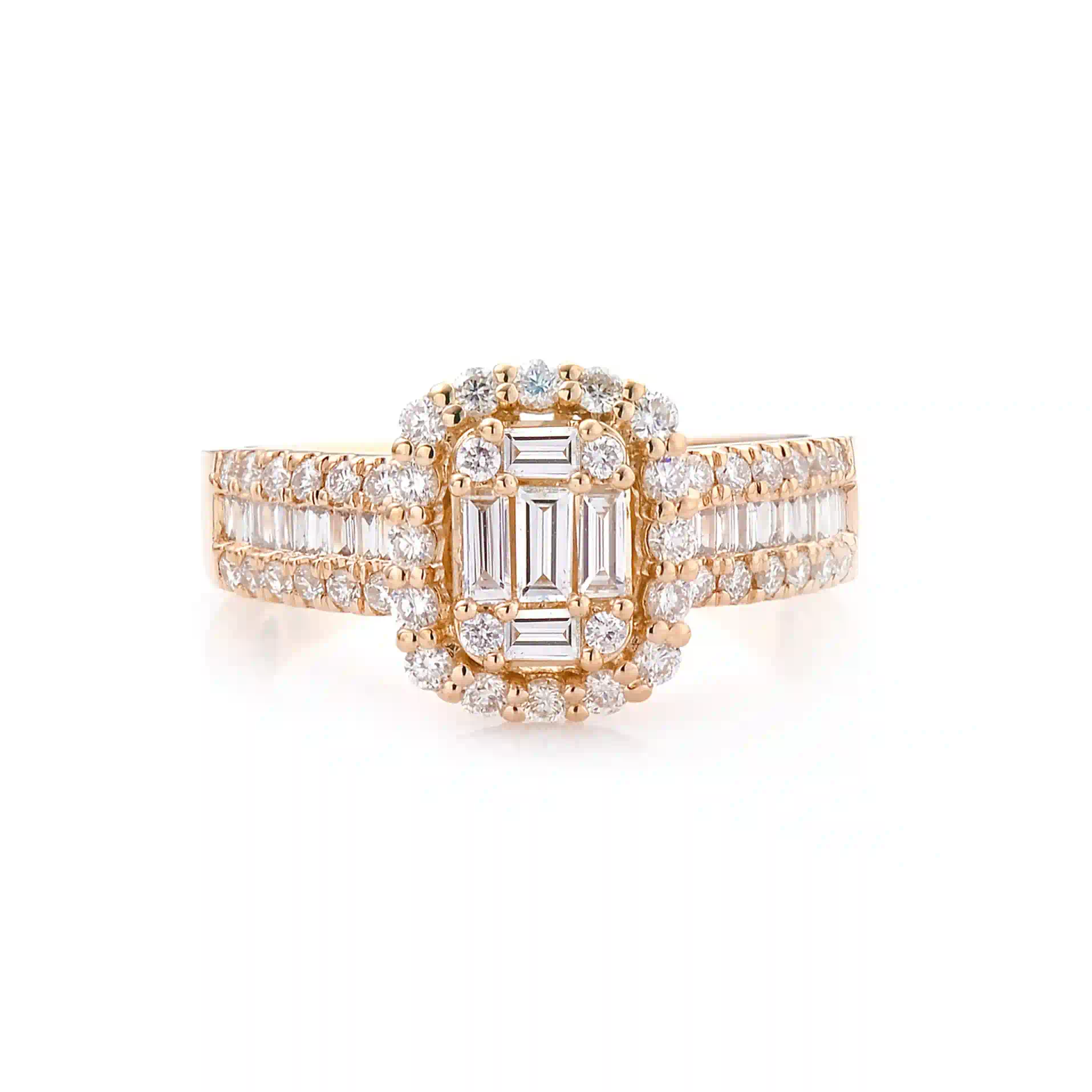 Engagement Ring RI047462HB in Rose Gold - View 1