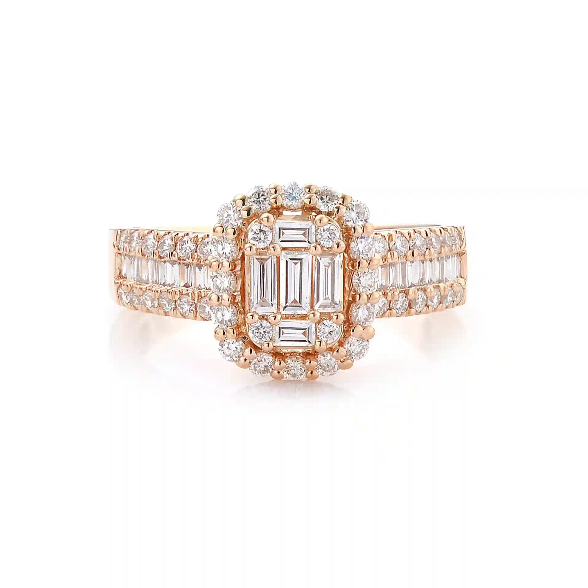 Engagement Ring RI047469HB in Rose Gold - View 1