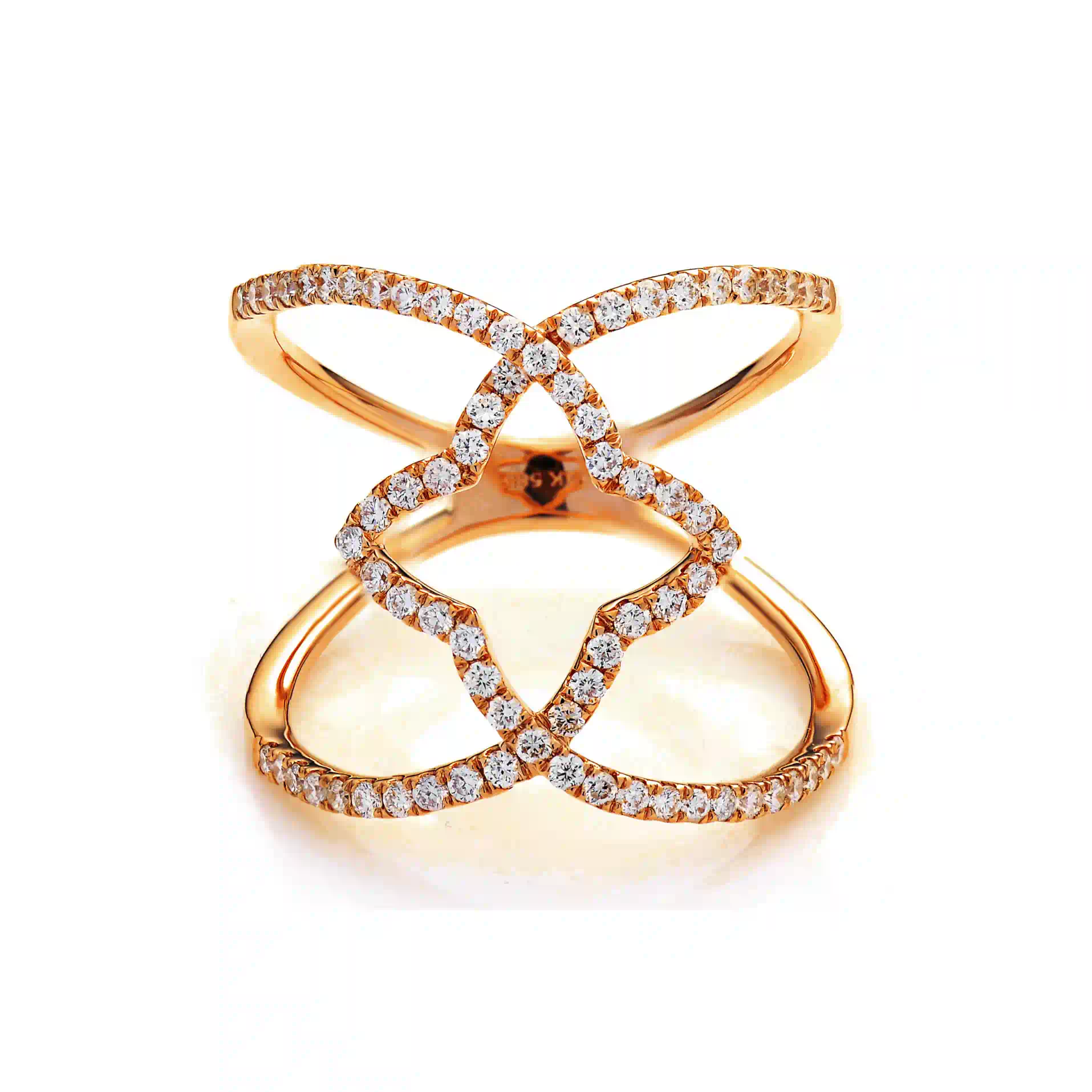 Diamond Ring RI038702DB in Rose Gold