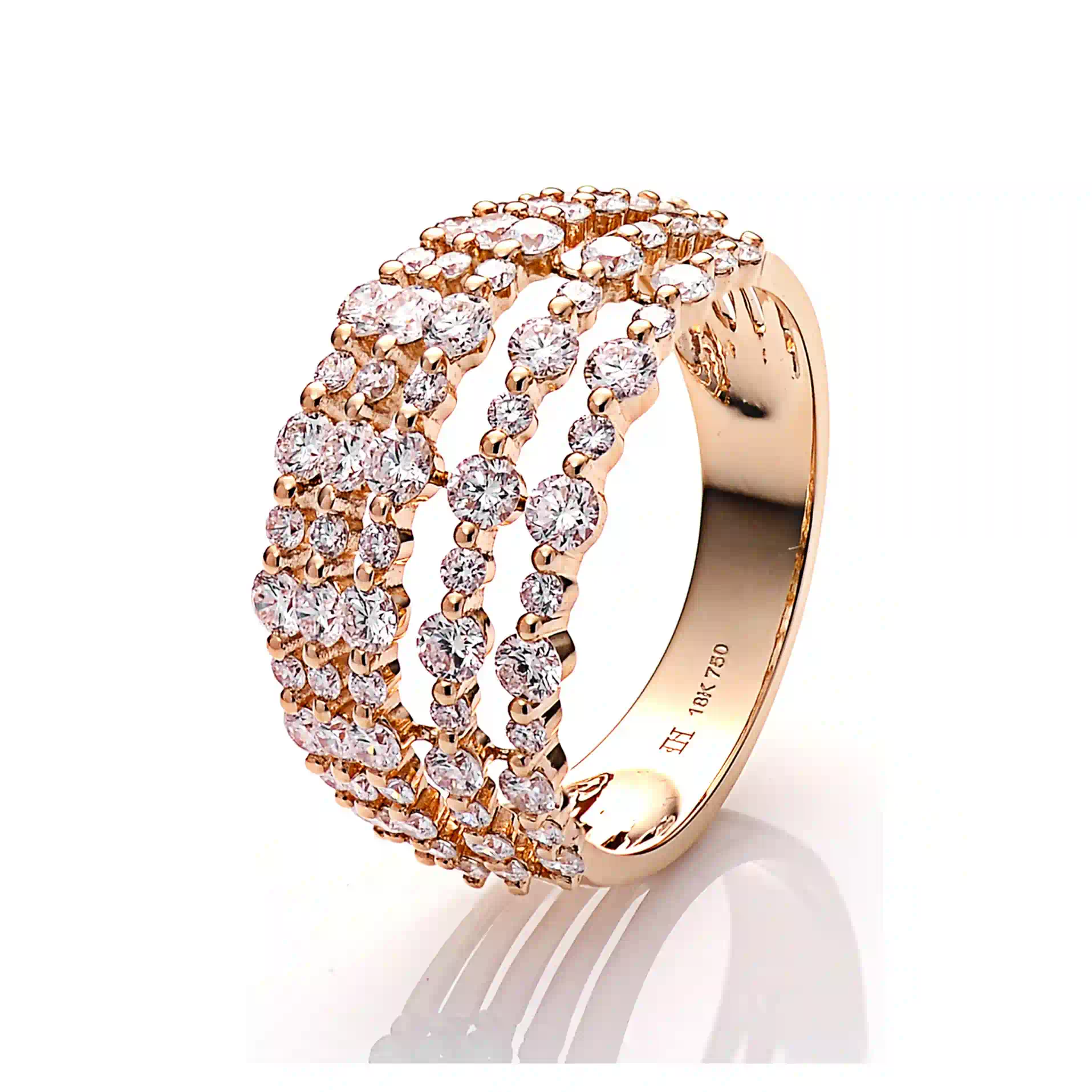 Diamond Ring RI040151DB in Rose Gold