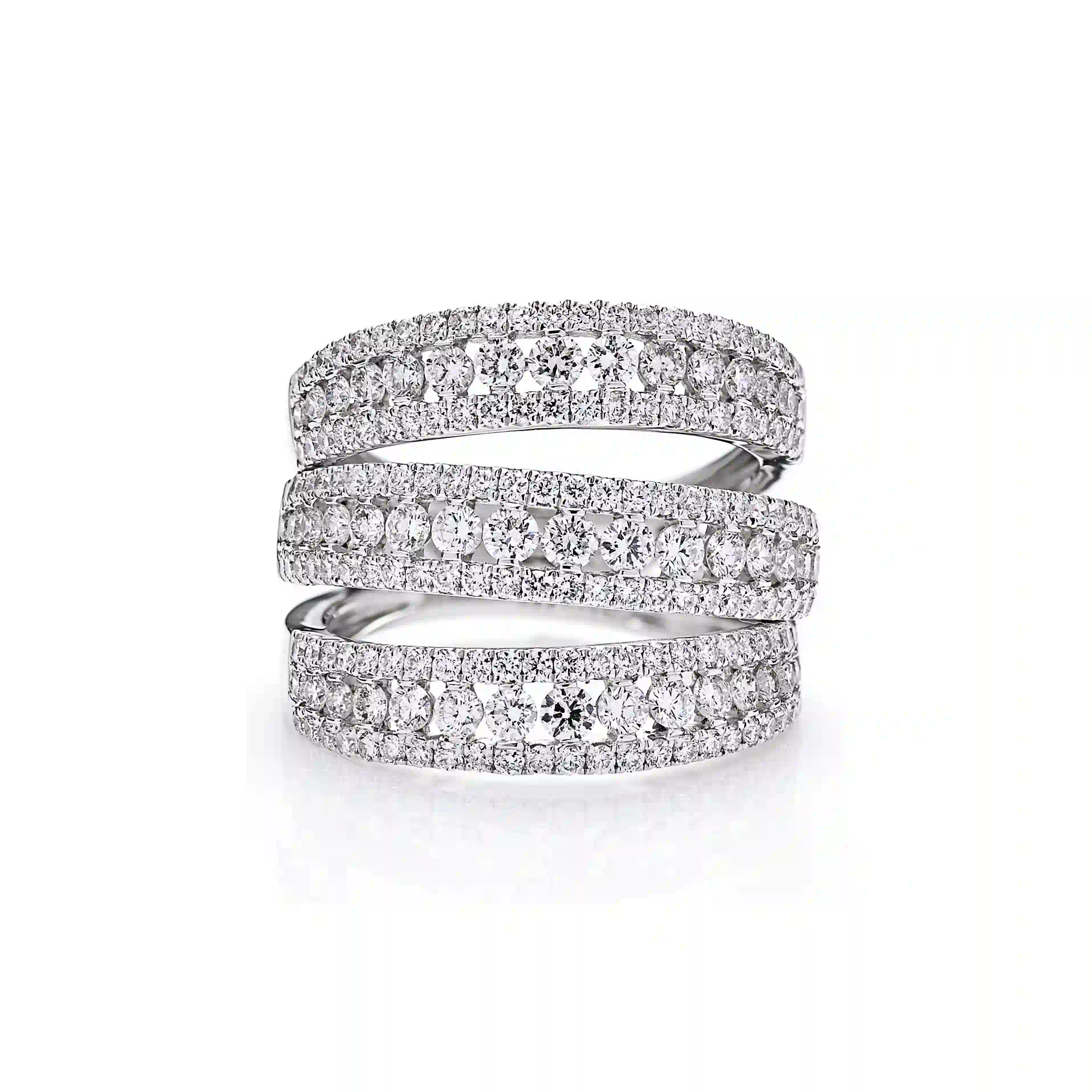 Crystal Ring RI040374KB in White Gold