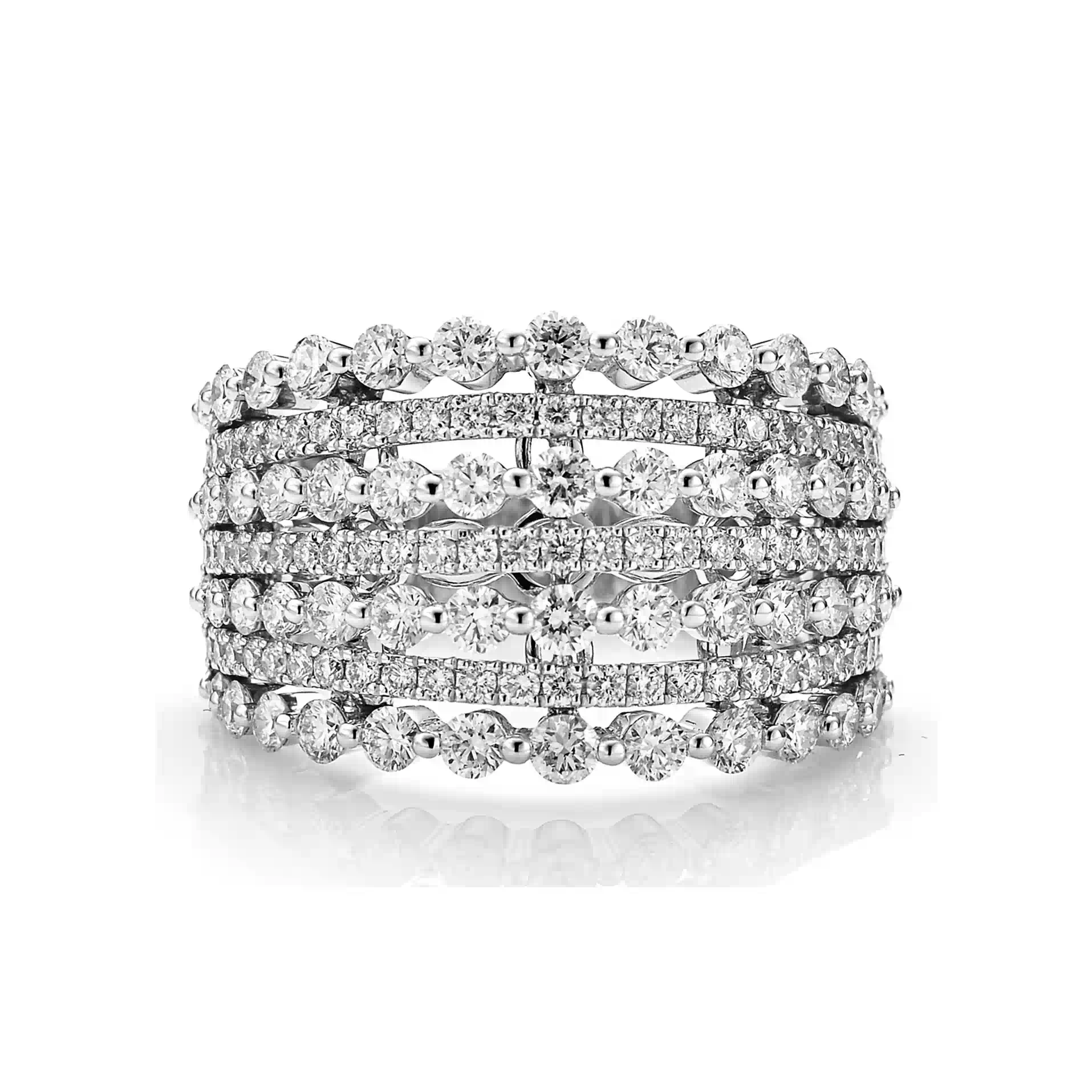 Diamond Ring RI040401DB in White Gold