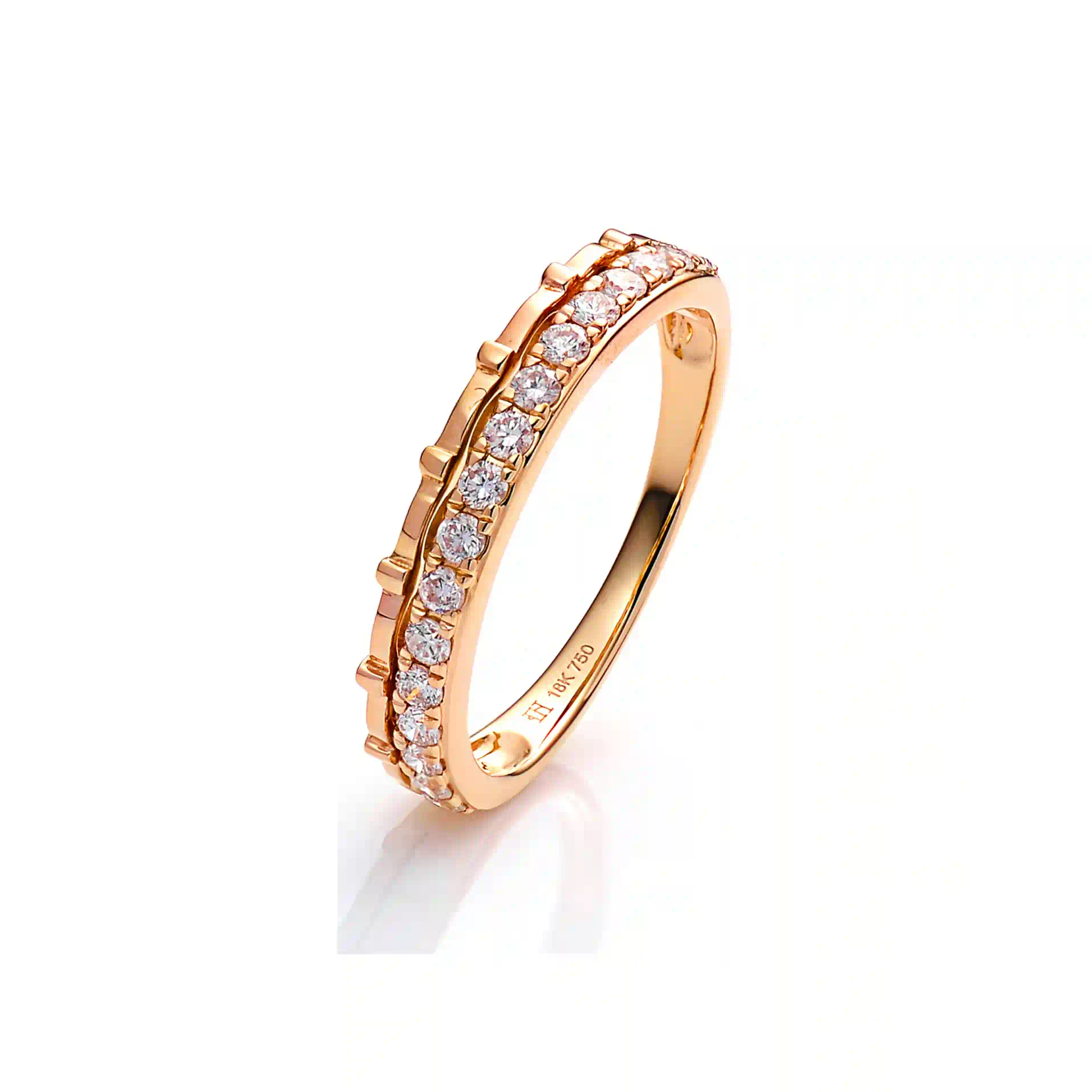 Diamond Ring RI044899DB in Rose Gold