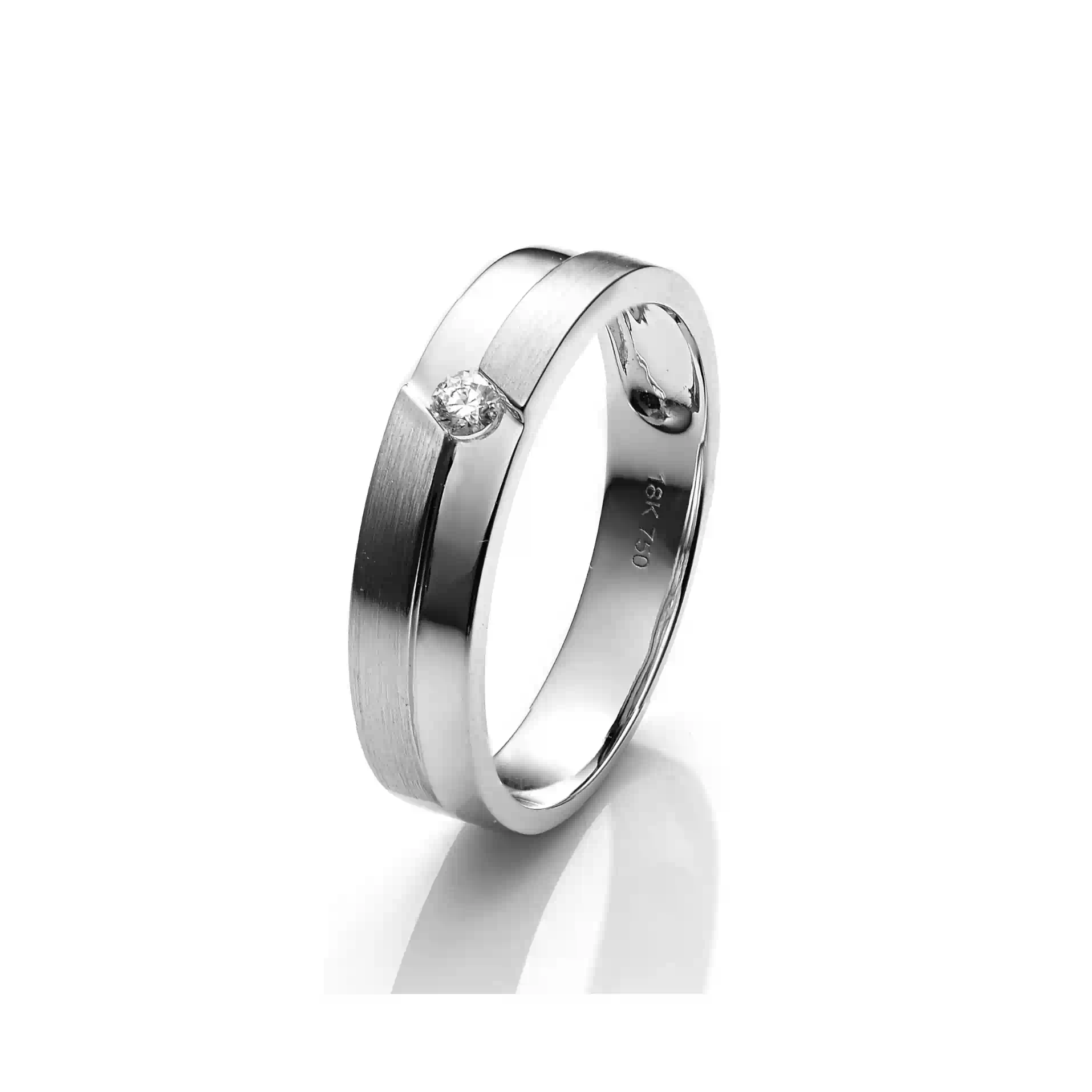 Quartz Ring RM015698QB in White Gold