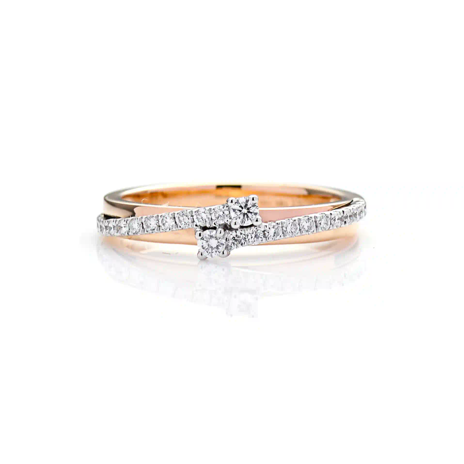 Crystal Ring SR041160KB in Rose Gold