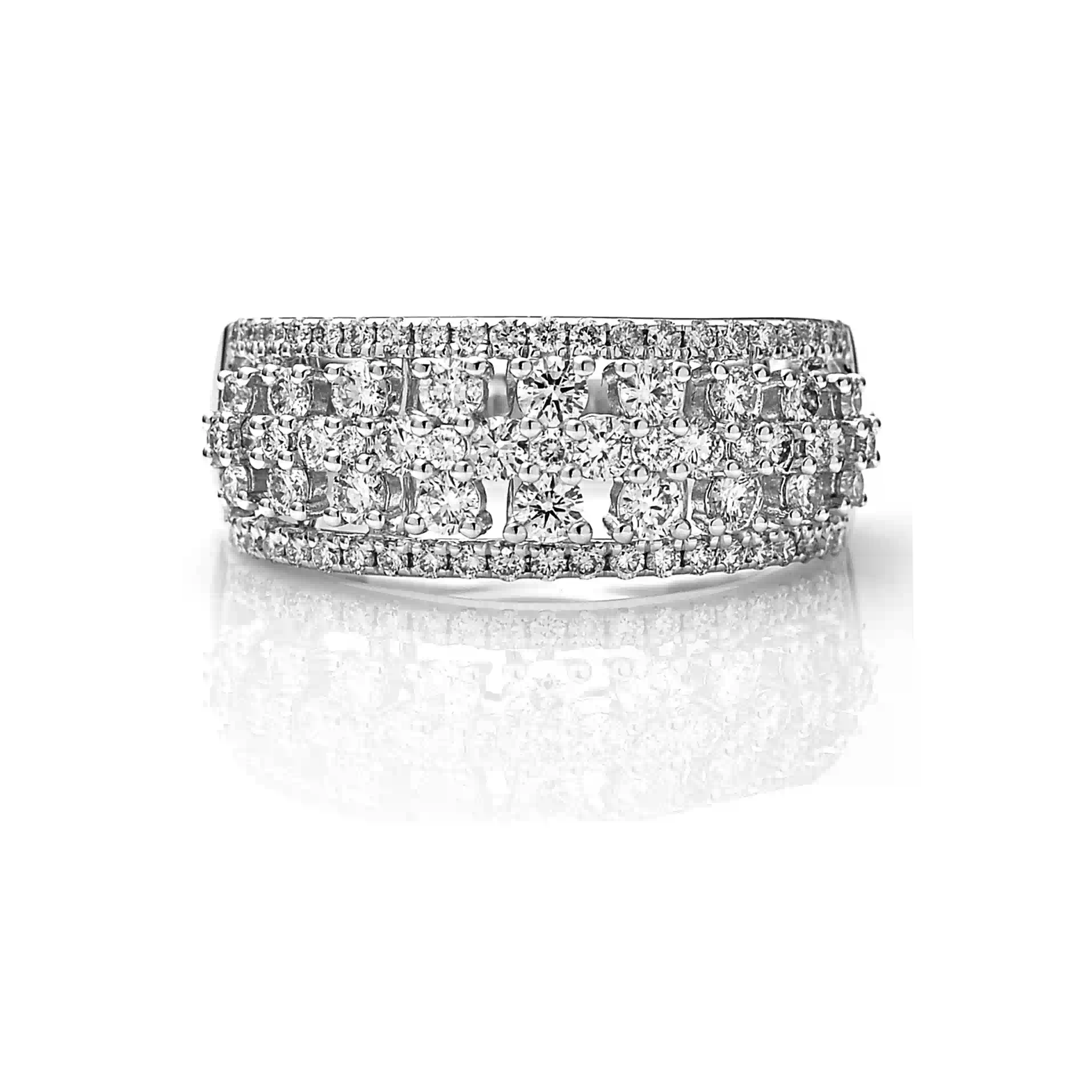 Diamond Ring SR042110DB in White Gold