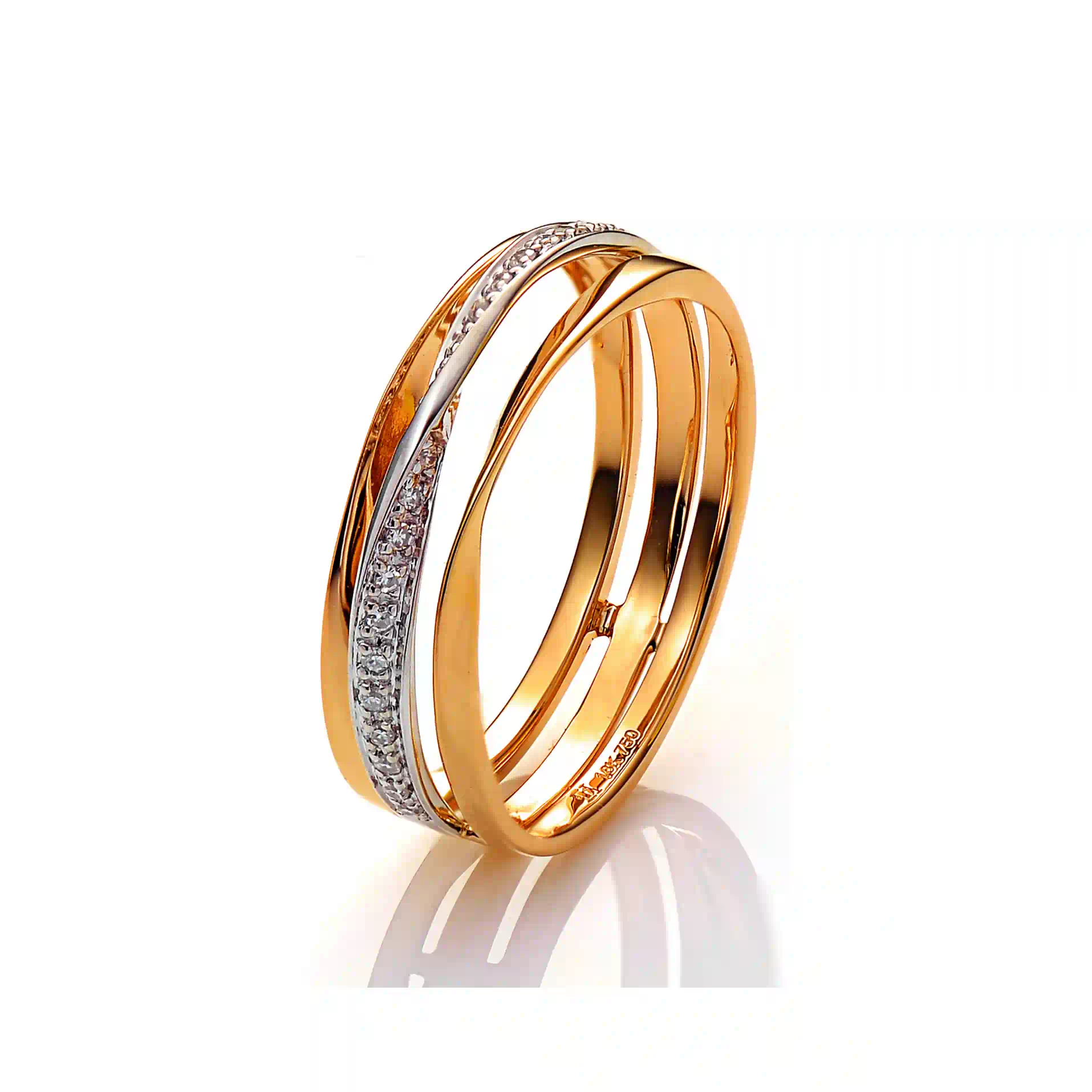 Diamond Ring SR042128DB in Rose Gold
