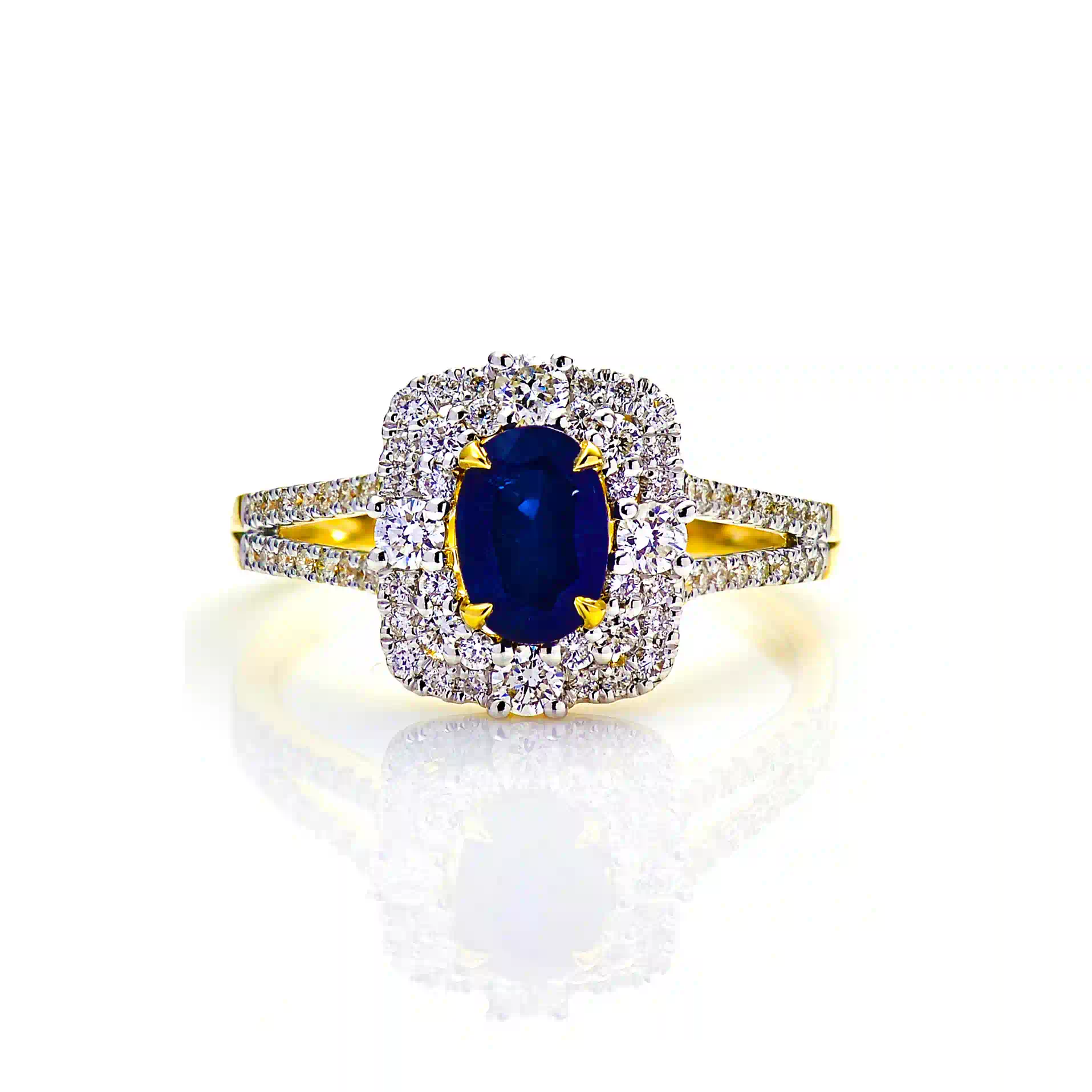 Emerald Ring SR043344GB in Yellow Gold