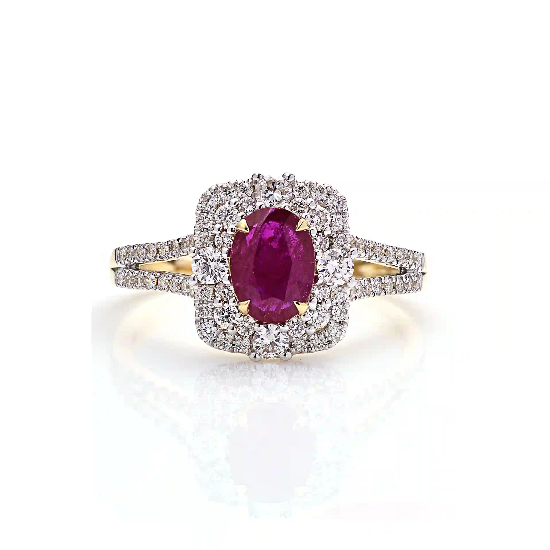Ruby Ring SR043344RB in Yellow Gold