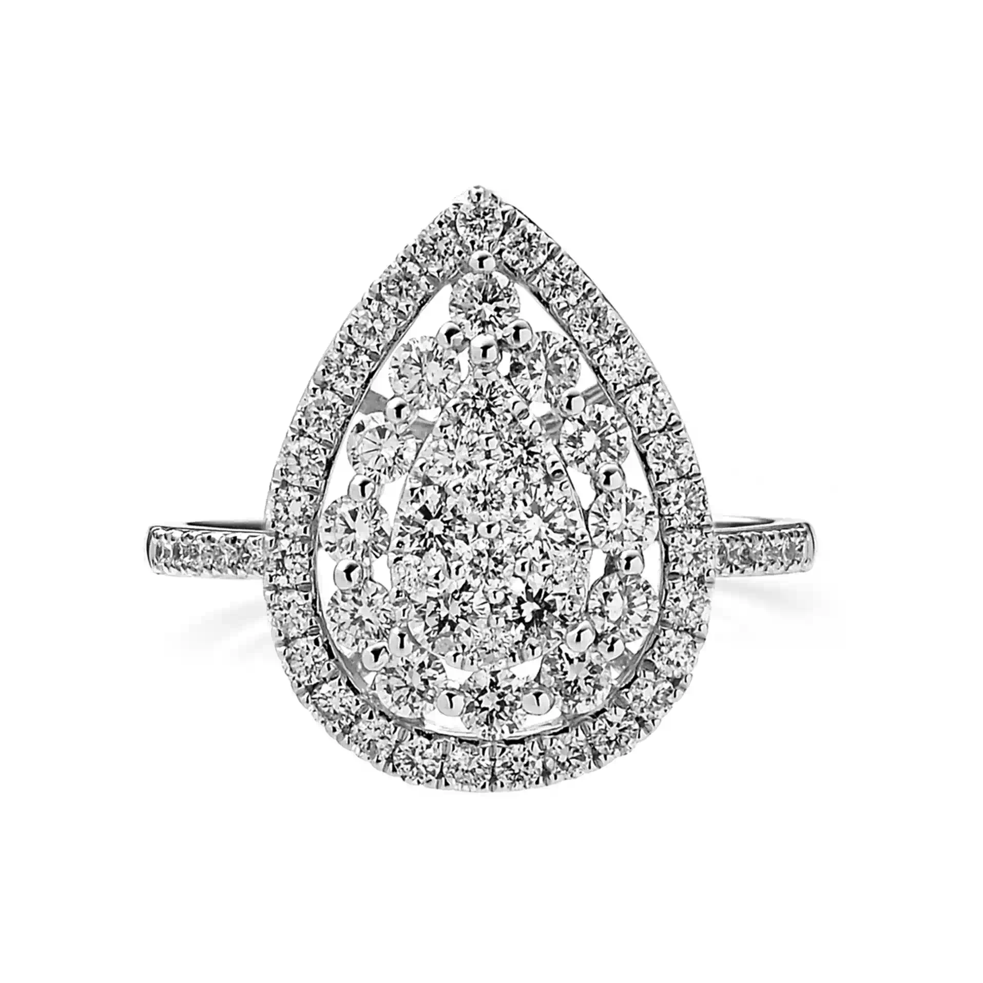 Diamond Ring SR043773DB in White Gold