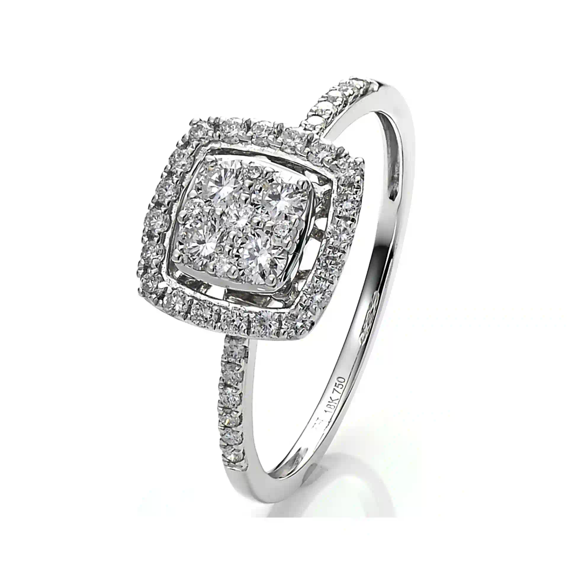 Diamond Ring SR043816DB in White Gold