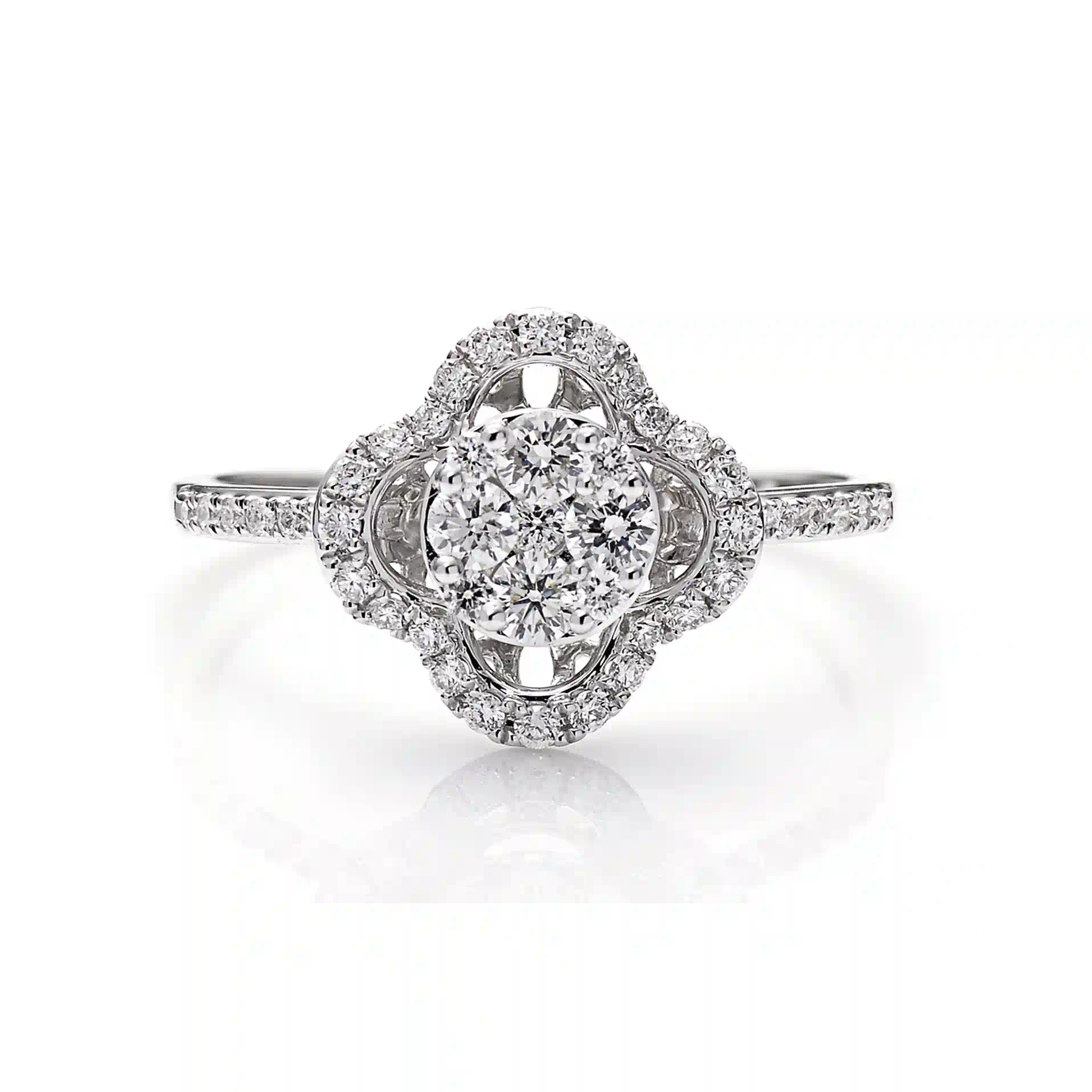 Diamond Ring SR043818DB in White Gold