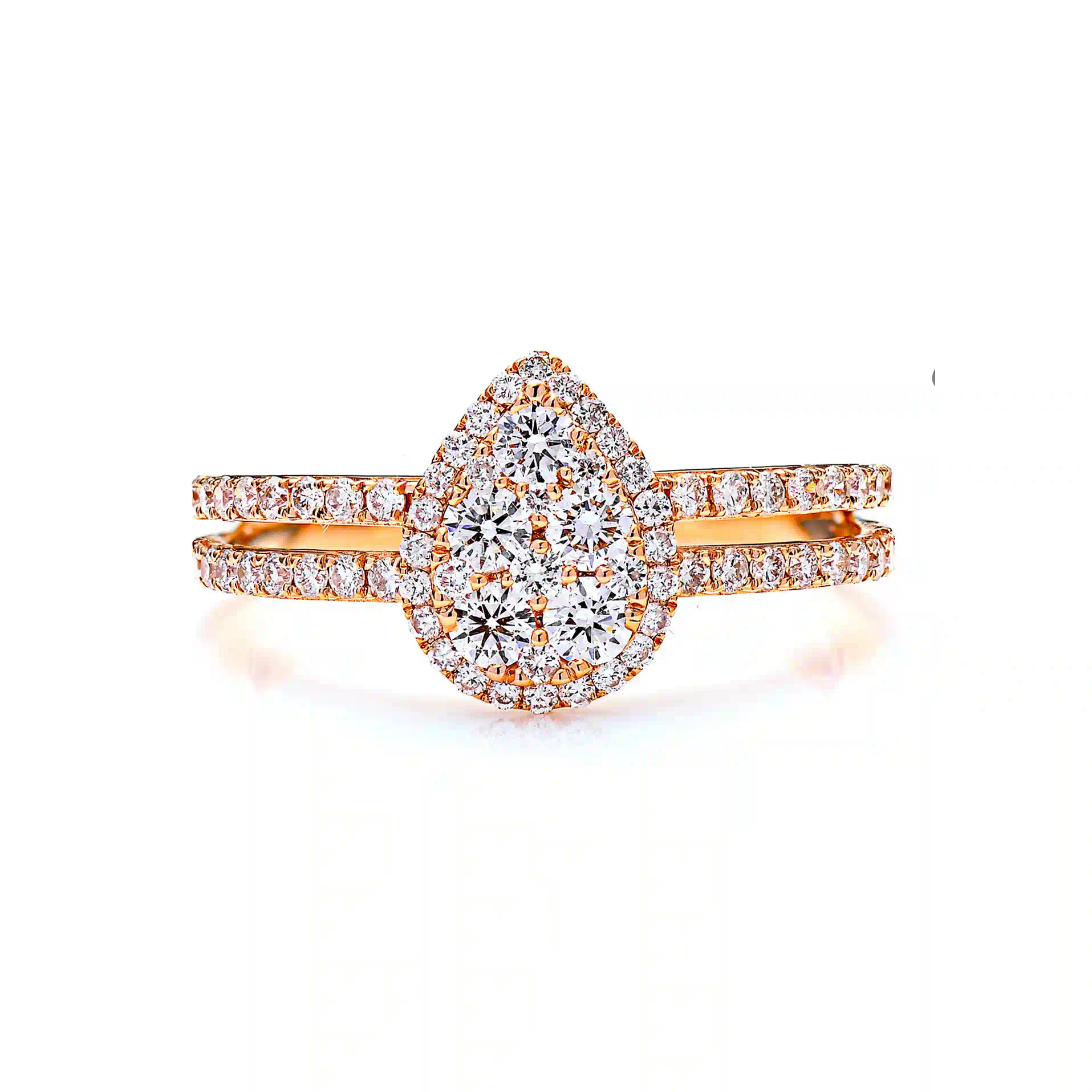 Diamond Ring SR044556DB in Rose Gold