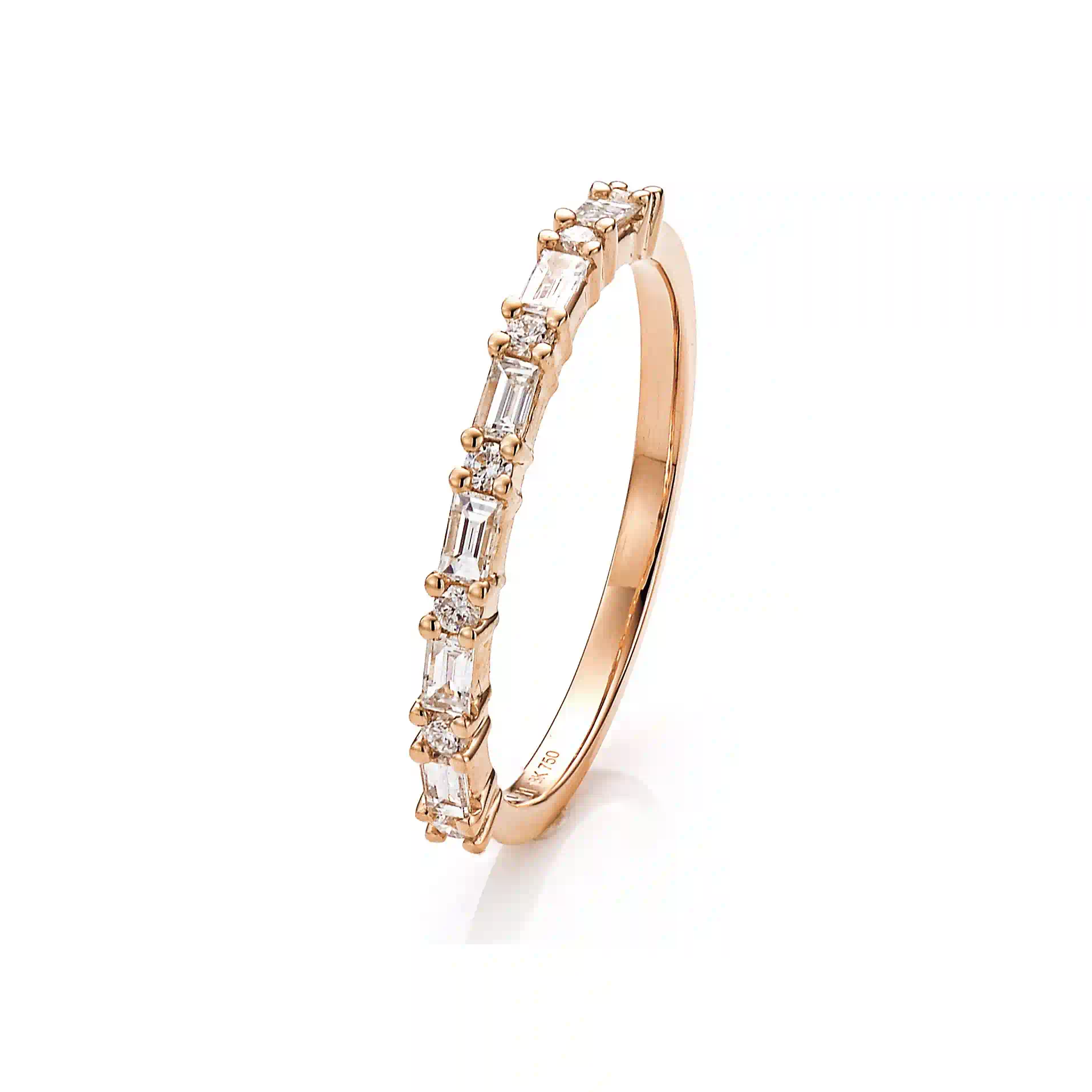 Men's Diamond Wedding Band MM046310HB in Rose Gold - View 1