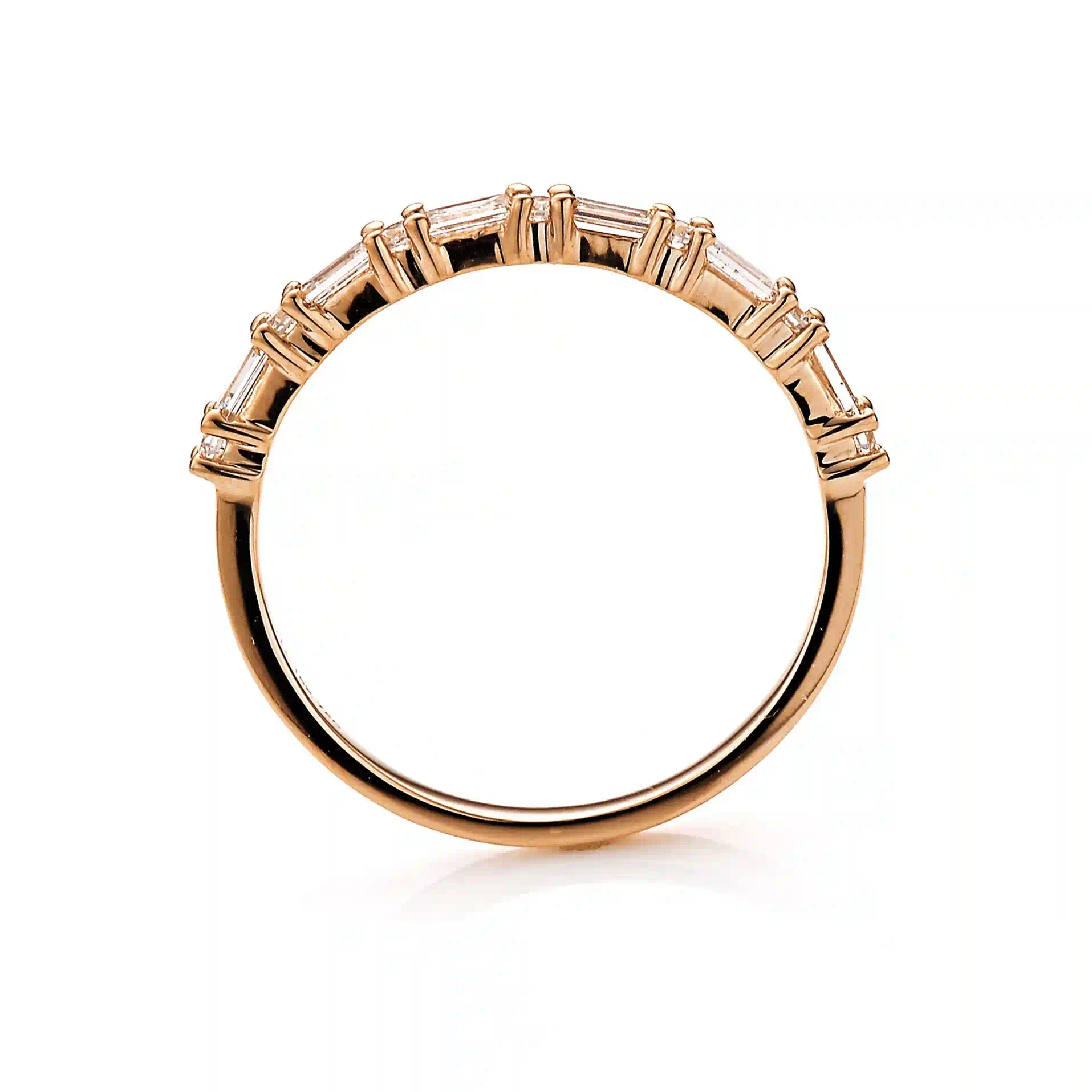 Men's Diamond Wedding Band MM046310HB in Rose Gold - View 2