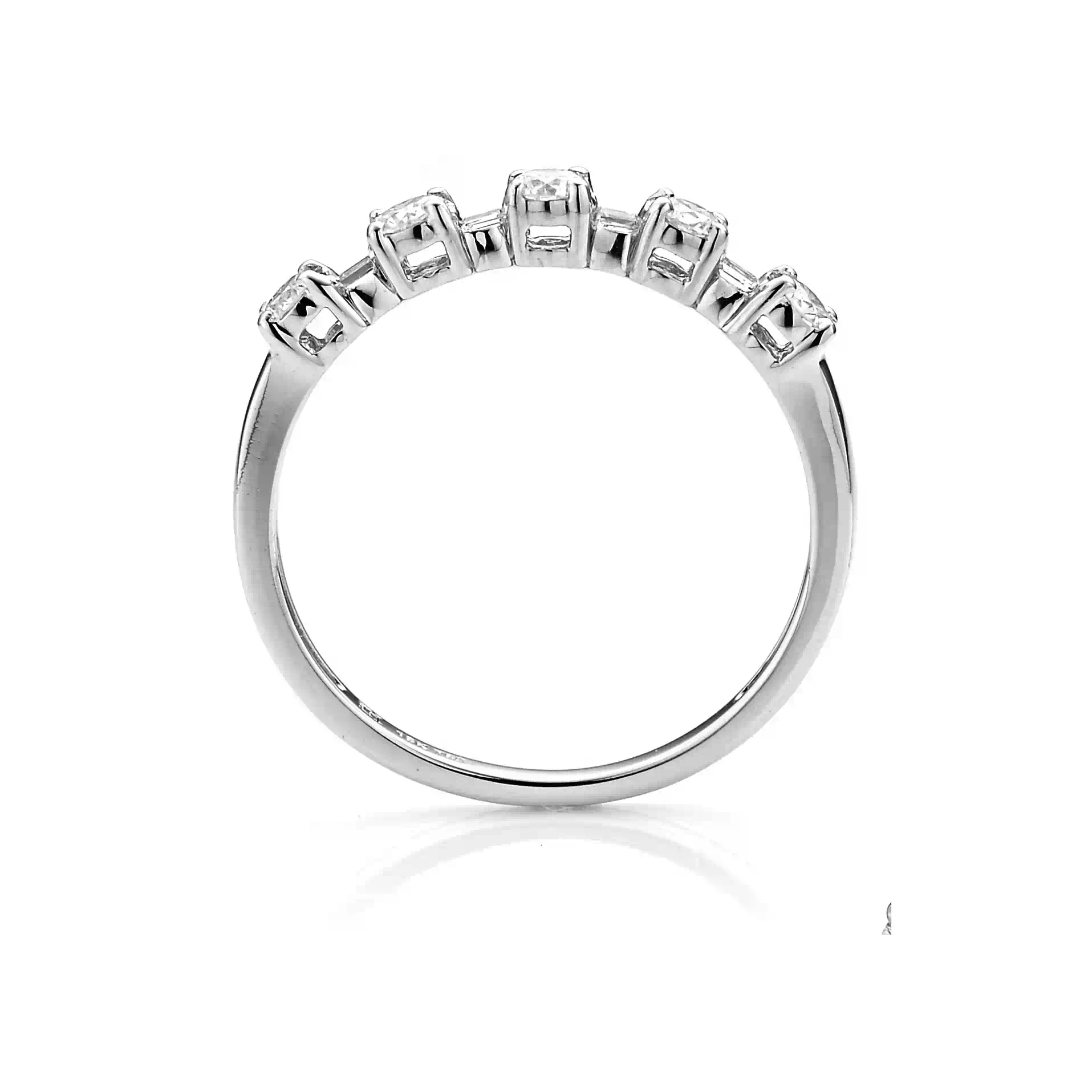 Diamond Wedding Band RI013092HB in White Gold - View 1