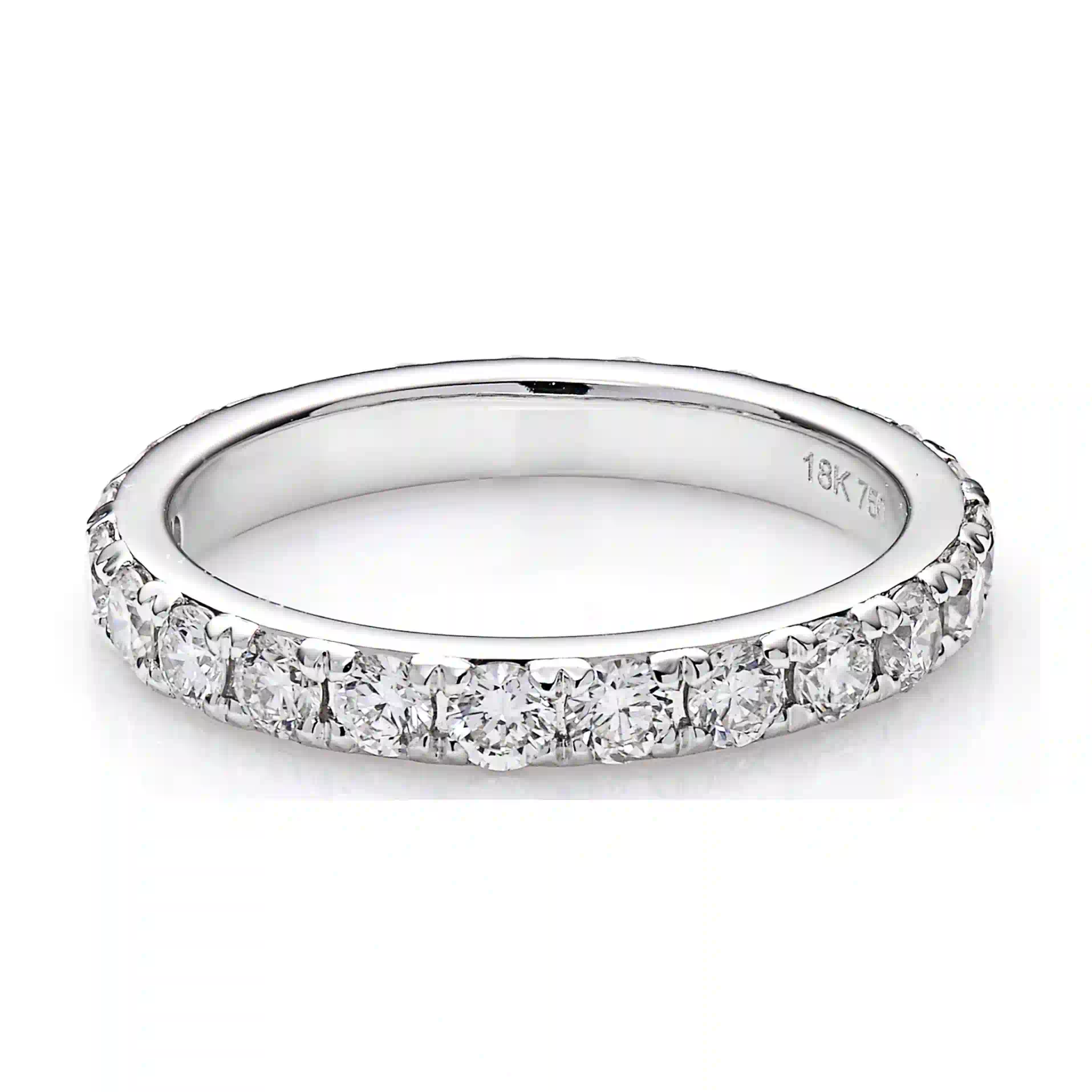 Diamond Wedding Band RI041335DB in White Gold